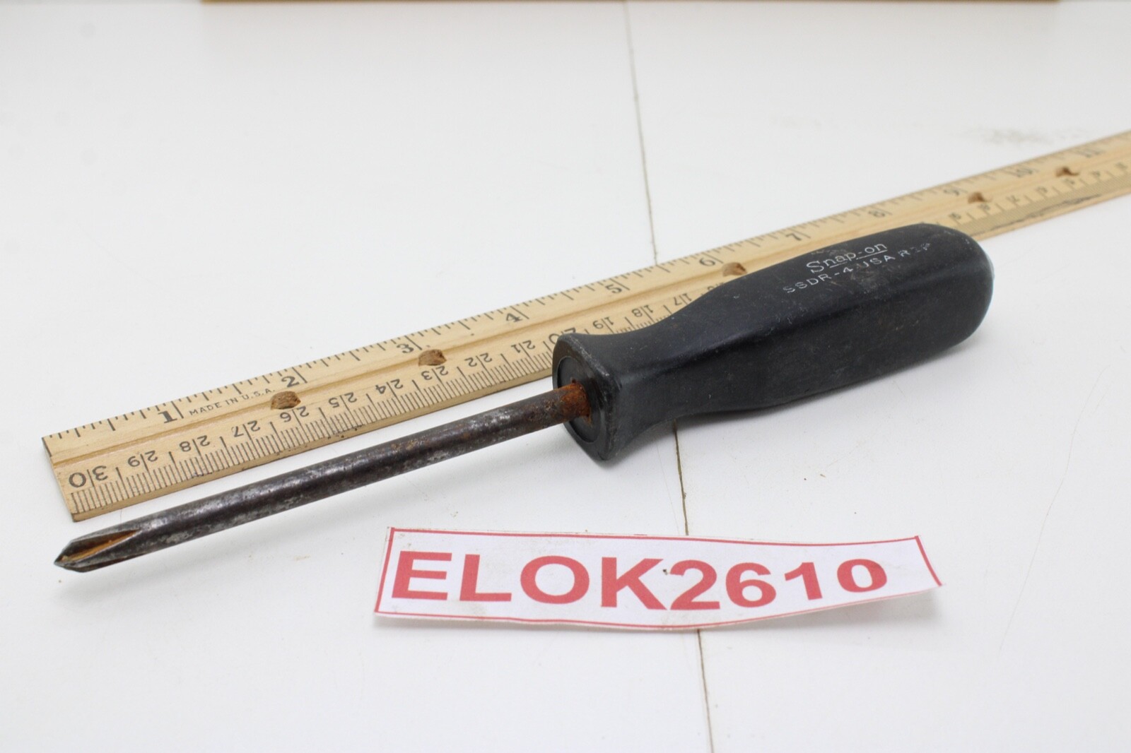 Snap-On SSDR-4 R & P # 2 Philips 4″ Shank Black Handle Screwdriver USA