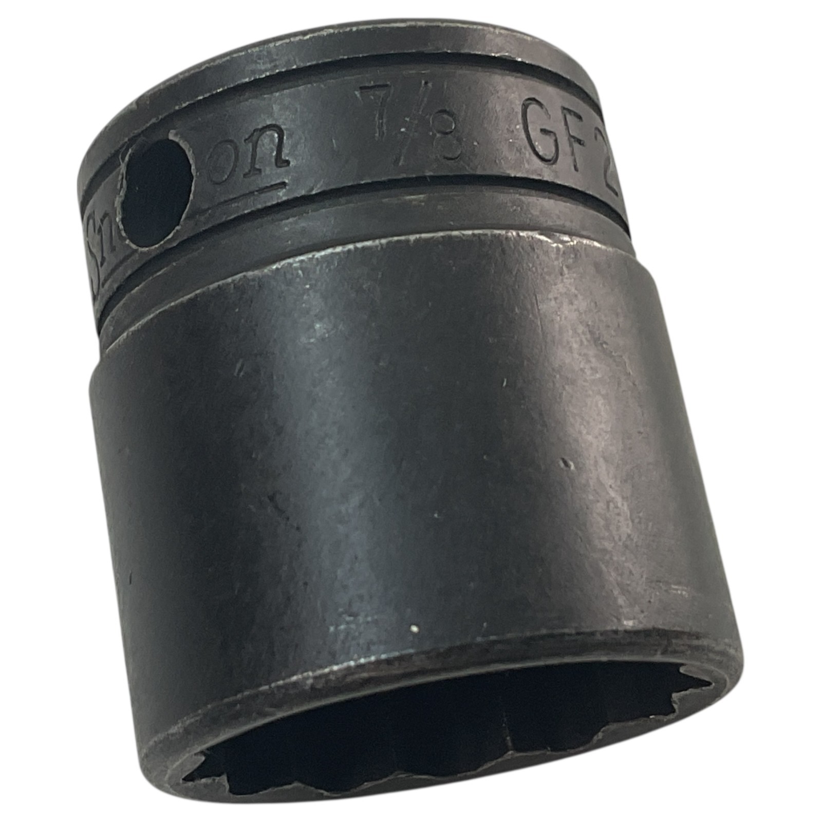 Snap-On Shallow Socket 7/8″ GF281 3/8″ Drive 12 Pt SAE As Pictured Mechanic Tool