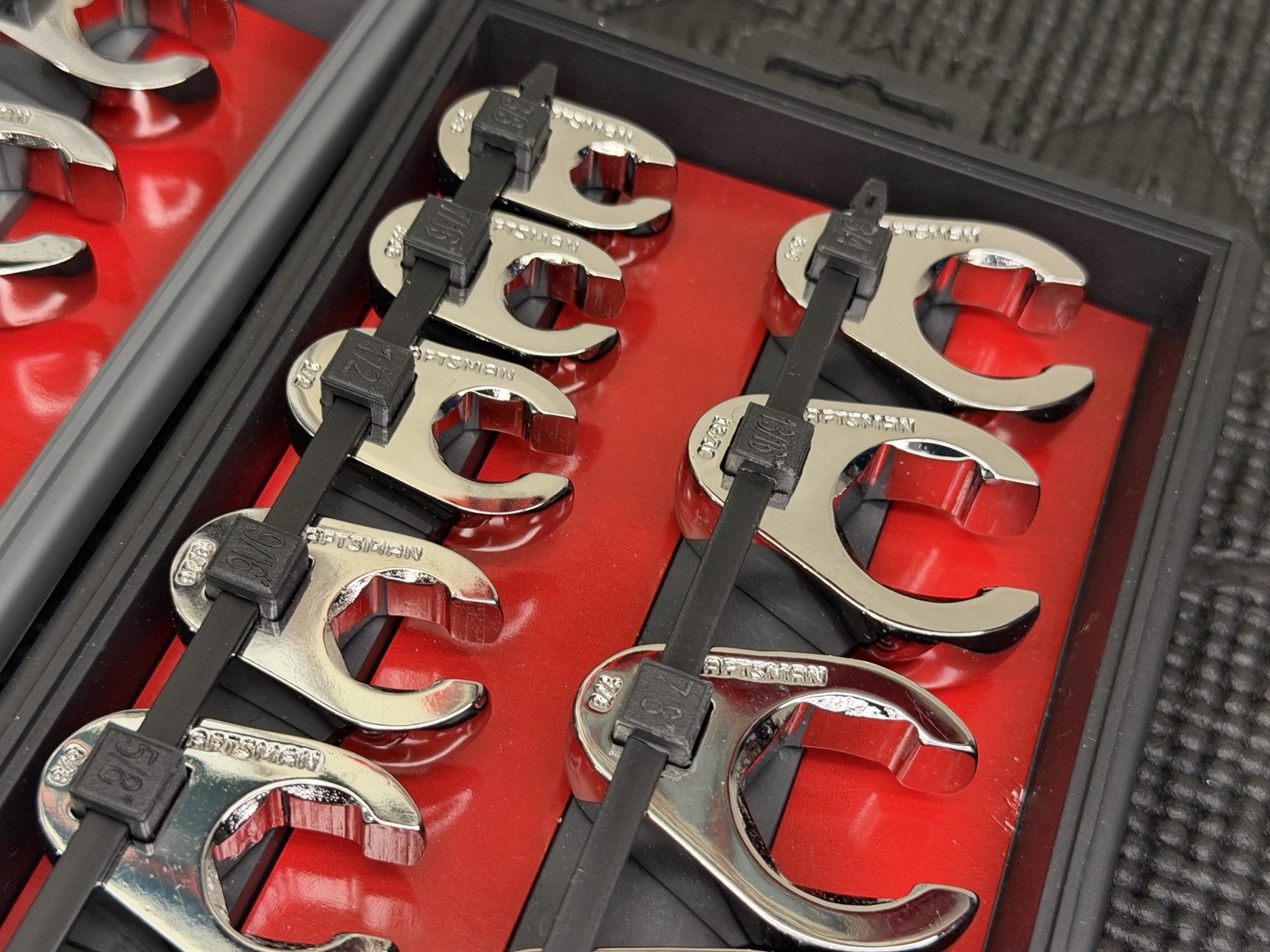 NOS Craftsman 20PC ⅜» Drive Metric/SAE Flare Nut Crowfoot Wrench Set – 42048
