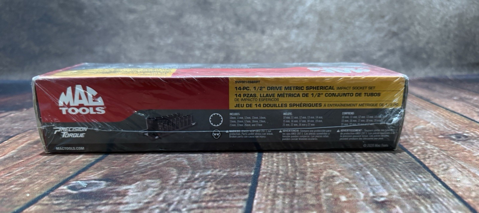 MAC Tools SVPM14SBRPT Precision Torque 14pc 1/2in. Metric Spherical Socket Set