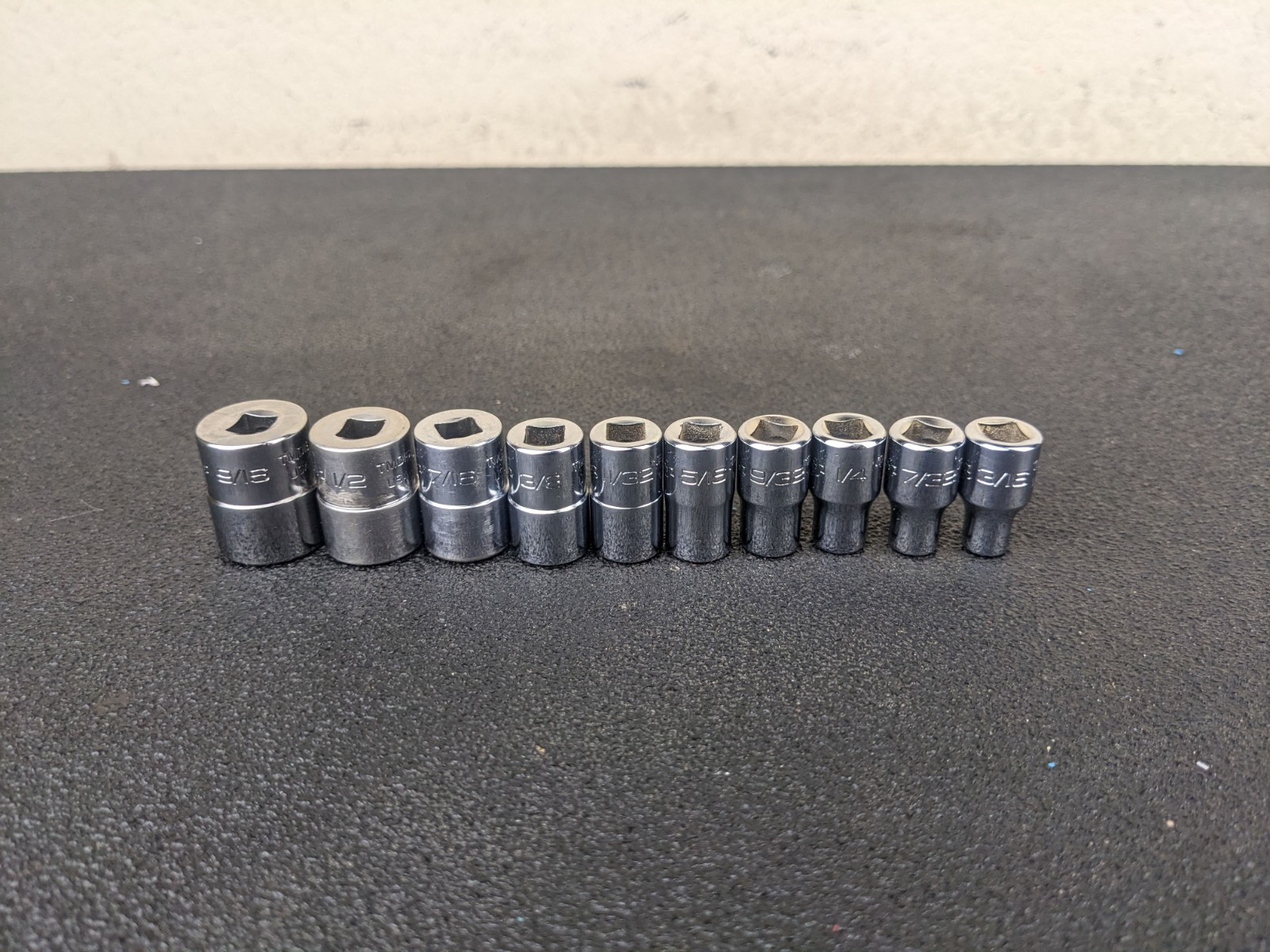 #bp484 Snap-on Tools 110TMDY USA 10pc 1/4″ Drive SAE Shallow 12pt Socket Set