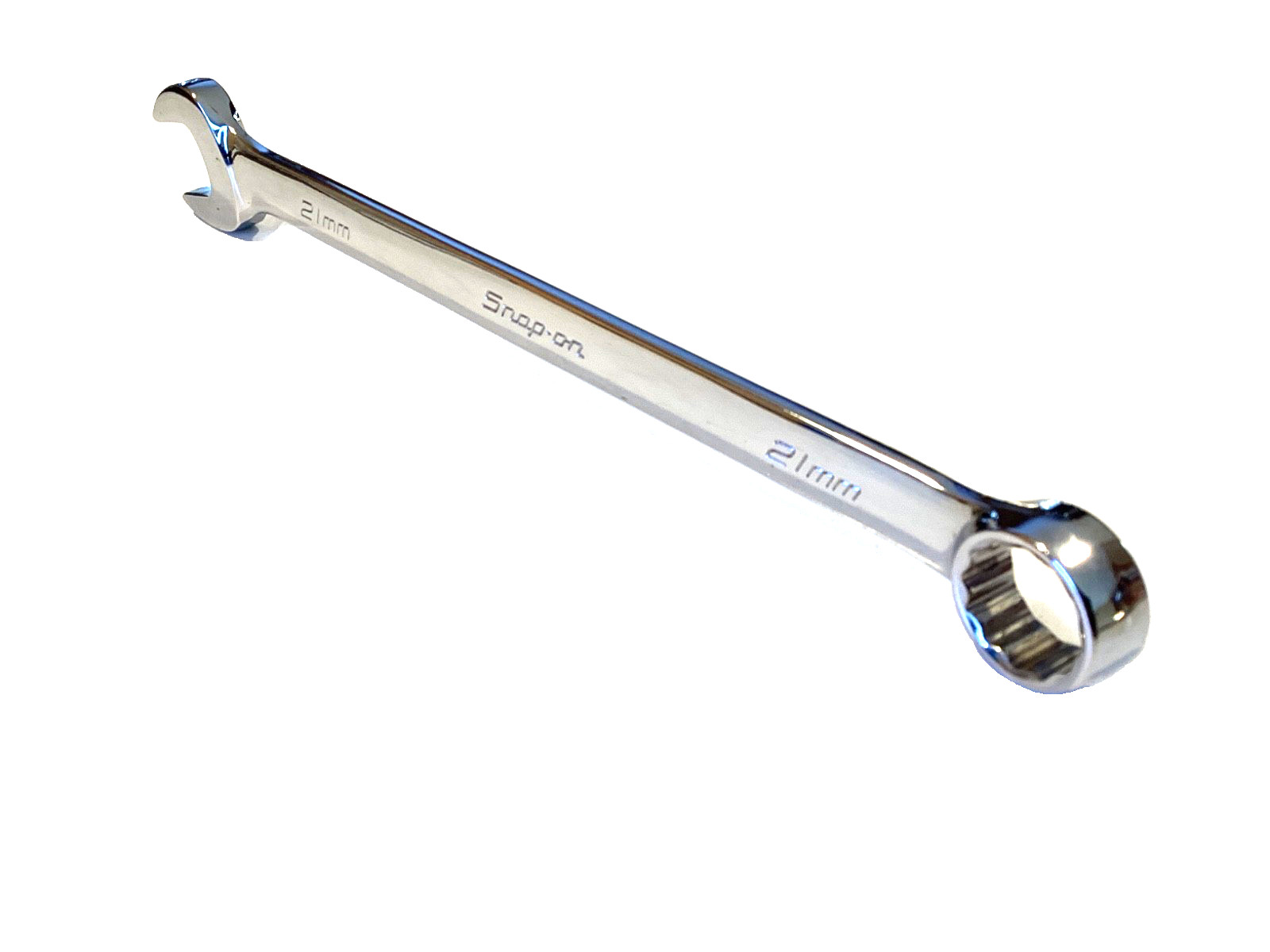 Snap On OEXM210B NEW 21MM 12 Point Metric Flank Drive Chrome Combination Wrench
