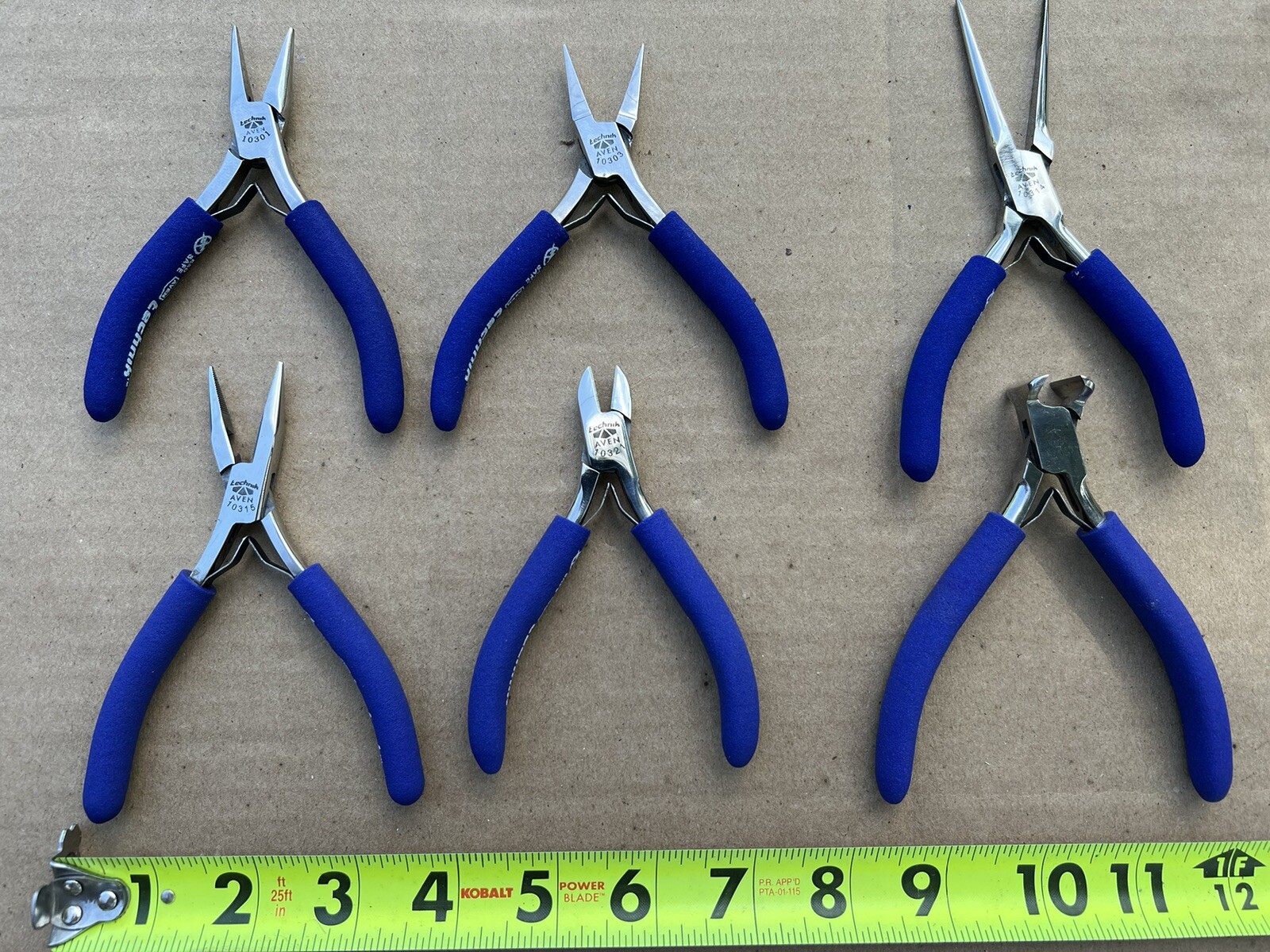 🇺🇸 Set Of 6 Aven Technik Pliers Wire Needle Nose Joint Cutters W/Case🇺🇸
