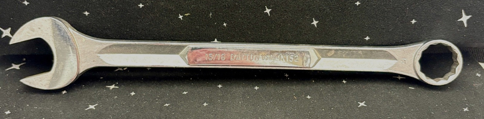 VTG Dayton 15/16″ 12 Point Combination Wrench Chrome Plated Steel 4×152 USA