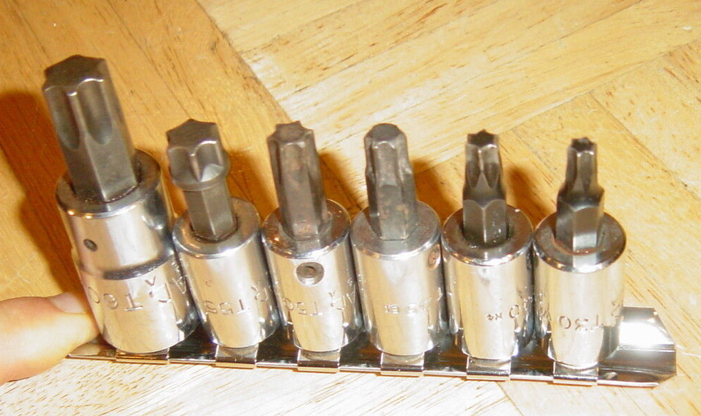 MAC TOOLS 6 PIECE MULTI DRIVE TORX BIT SOCKET DRIVER SET T30-T60