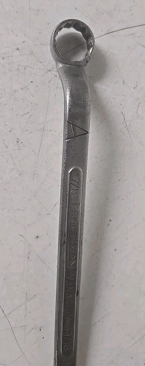 Vintage Craftsman Tools Vanadium 7/8” x 13/16” Offset 12pt Double Box End USA
