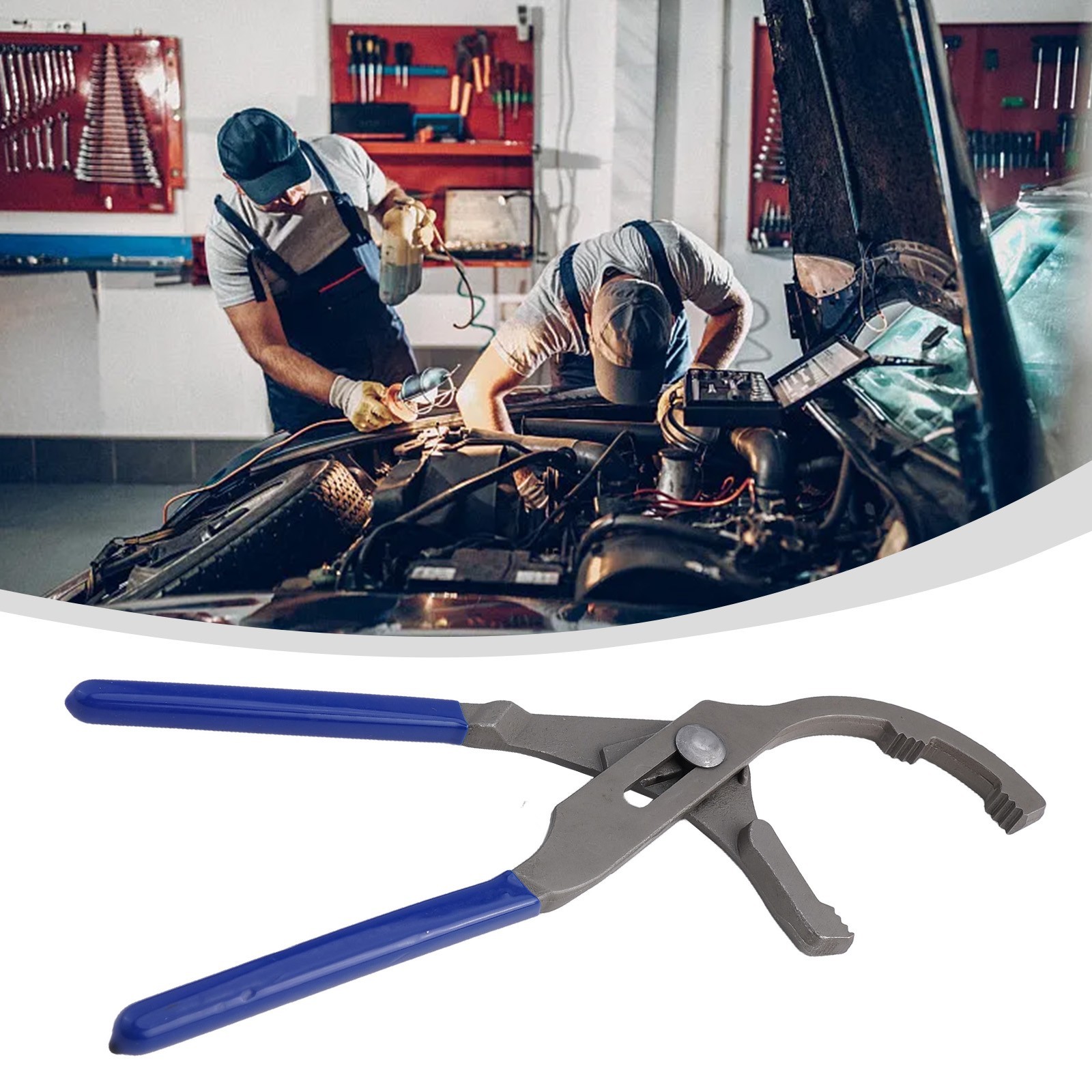 Sturdy Oil Filter Pliers 10 20HRC Clamp Hardness Protects Filters From Damage