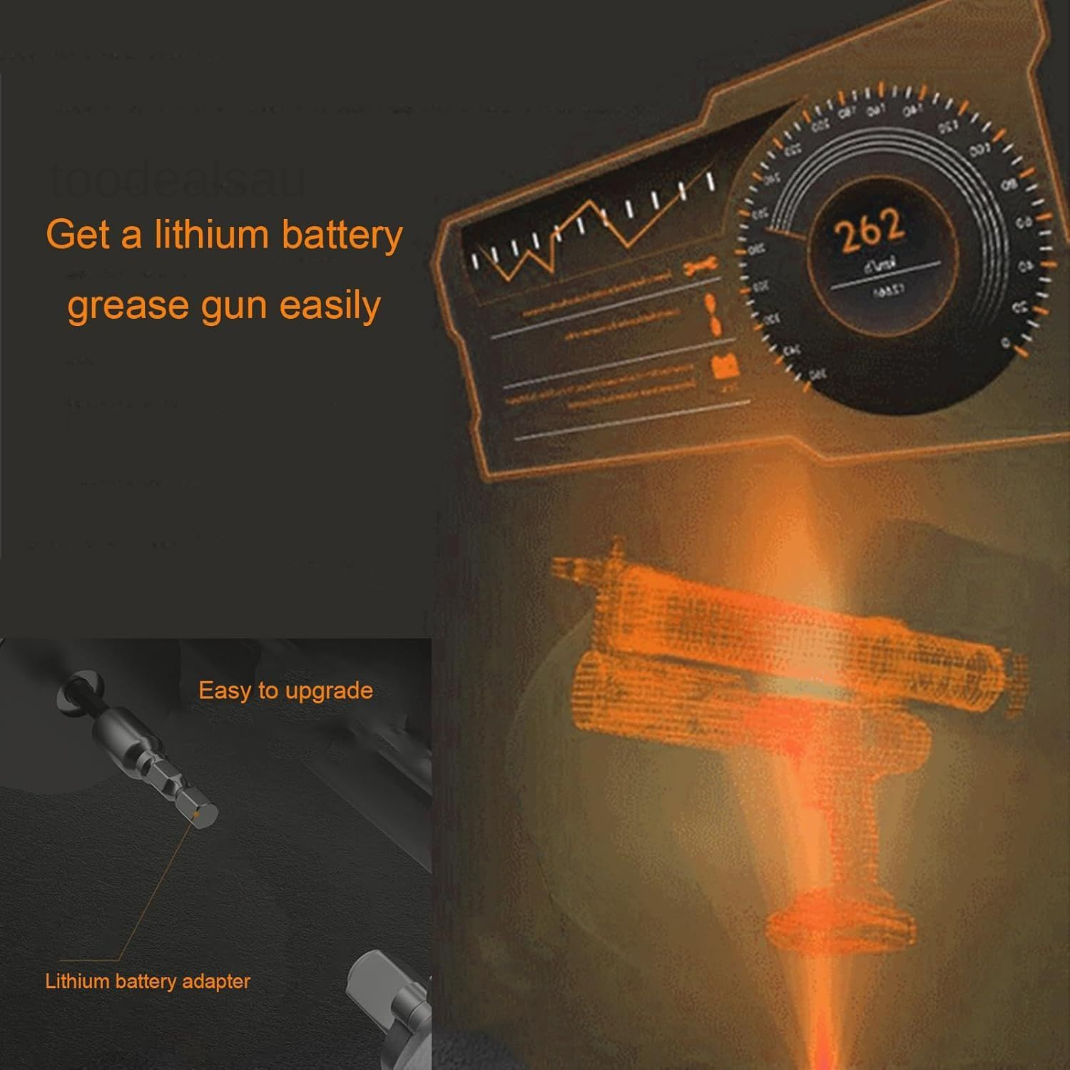 Grease Gun Adapter,Convert Pneumatic Tool, Cordless Drills and Impact Drivers