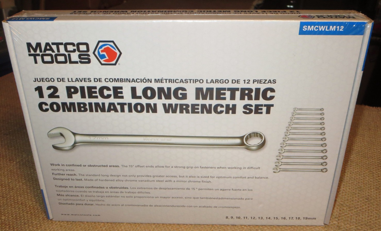 MATCO 12-Pc. SMCWLM12 combination wrenches Metric NEW