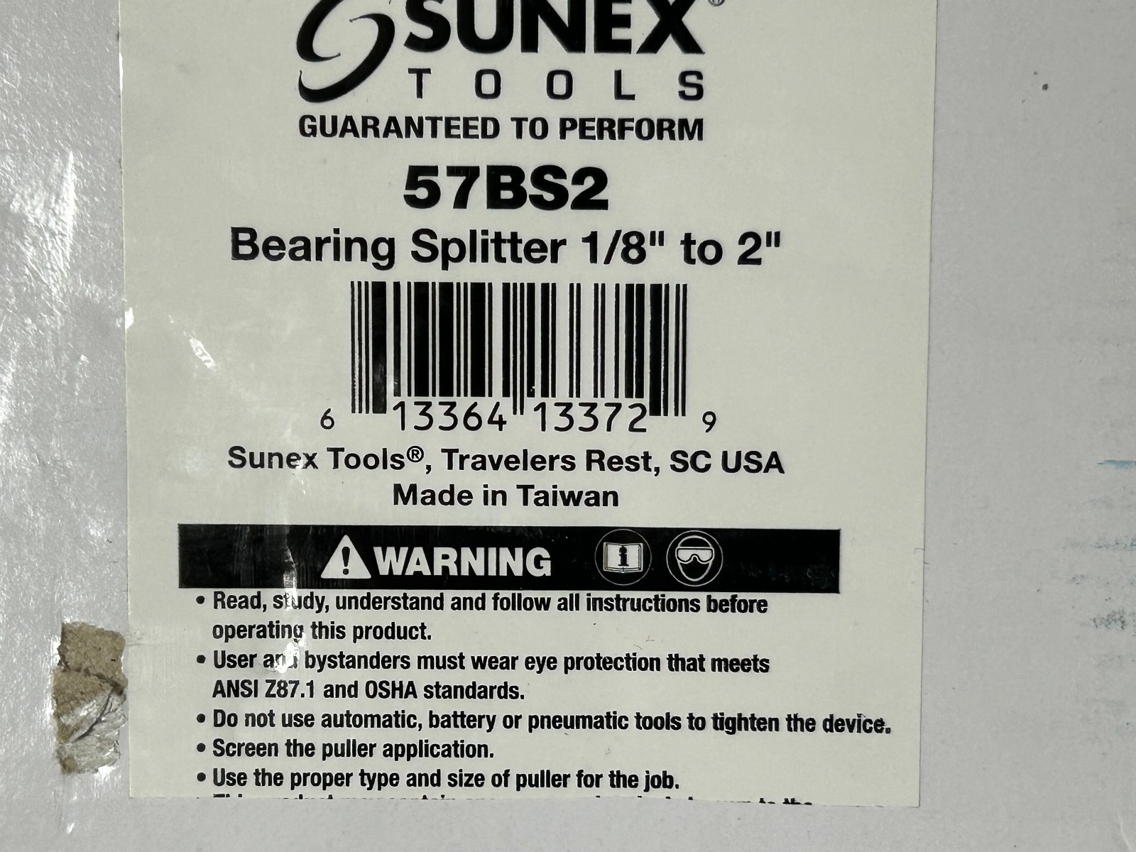 Sunex 57BS2 Bearing Separator 1/8″-2″ Splitter Tool Alloy Steel Angled