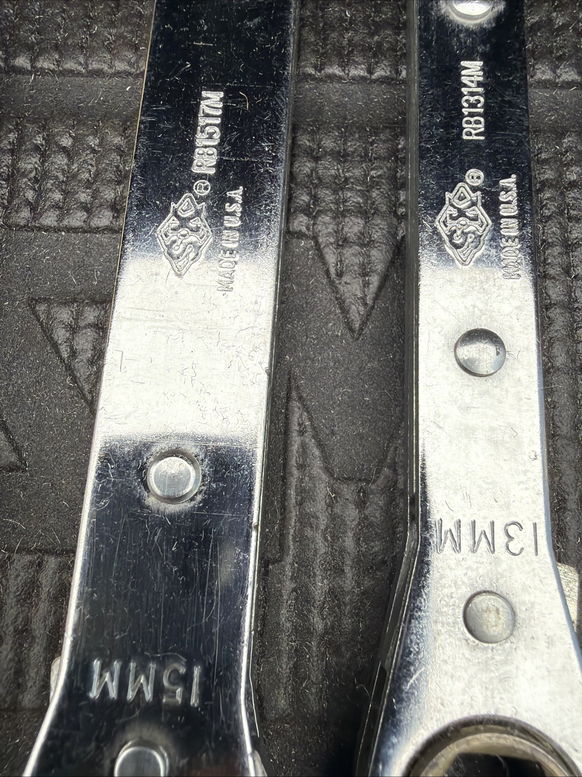Rare SK Professional Tools USA Nos 4PC Metric Box End Ratcheting Wrench Set 340M