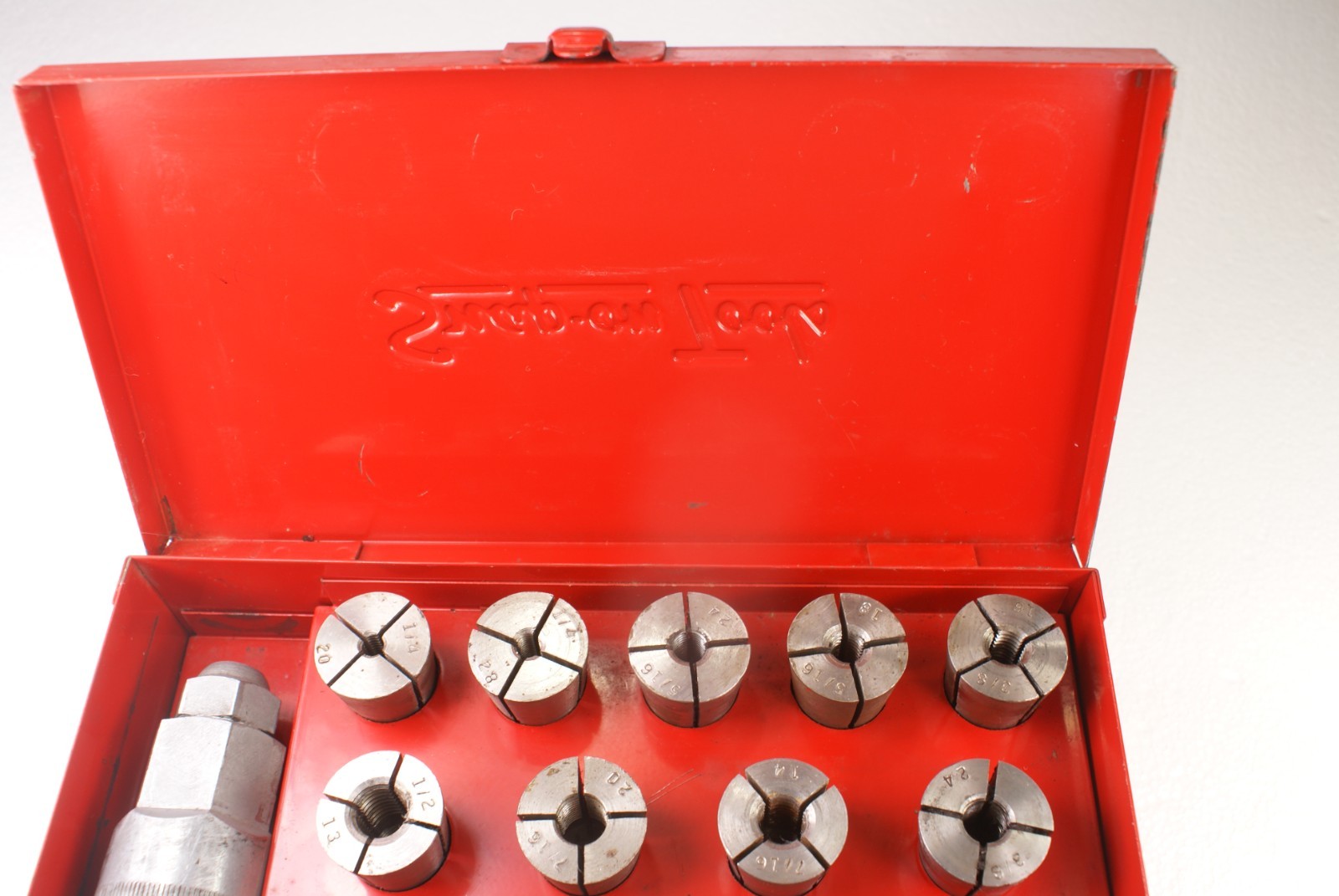 SNAP-ON TOOL SET OF 15 PC. CG-500 SAE STUD REMOVER AND RESETTER IN METAL CASE