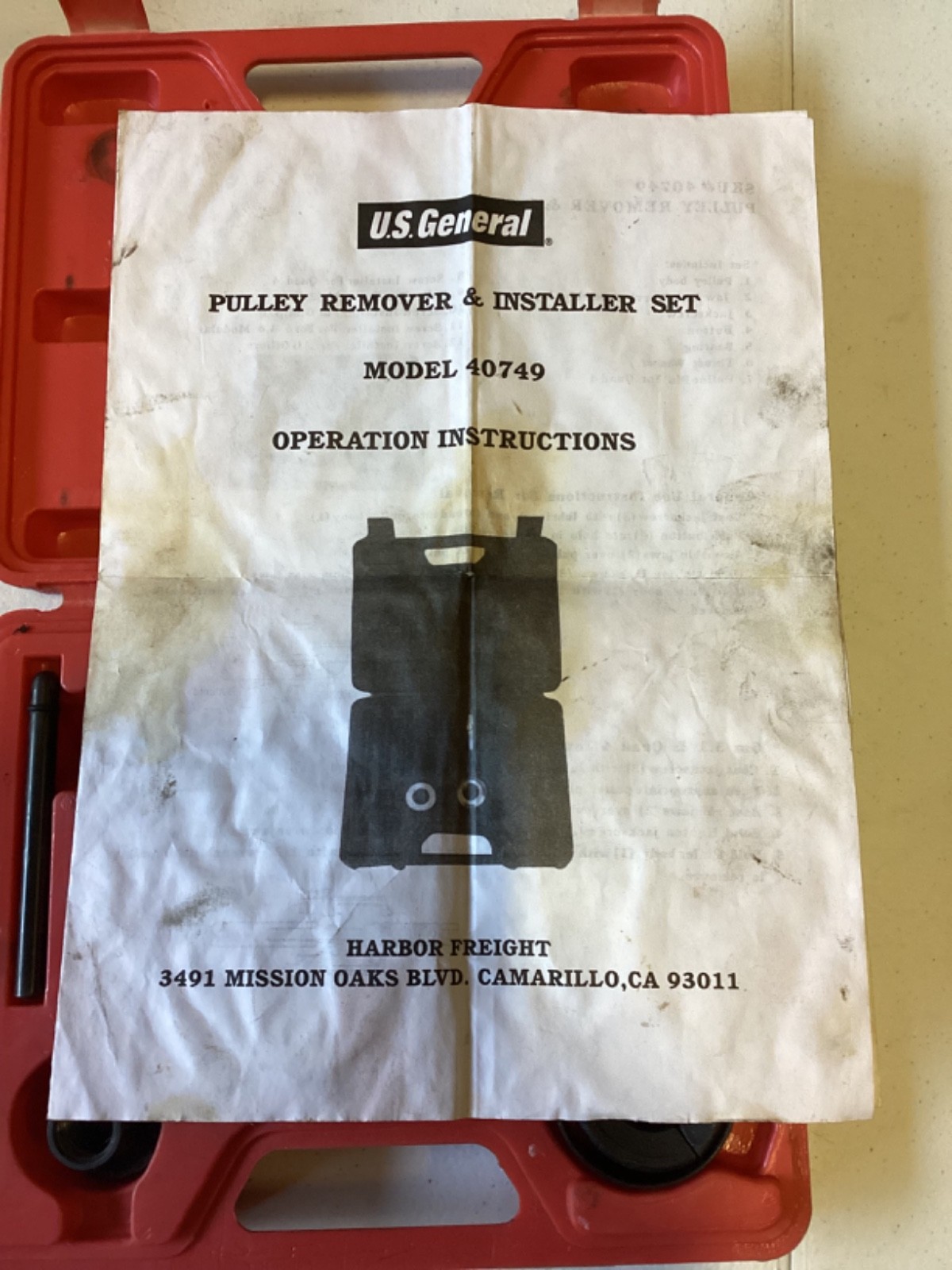 US General Pulley Remover And Installation Set in Excellent Condition