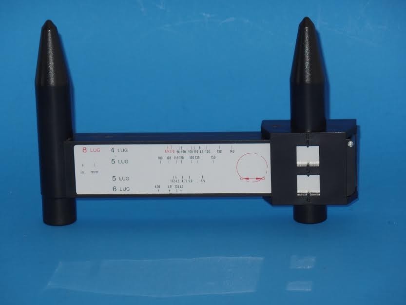 Wheel Bolt Stud Pattern Gauge Measurement 4 5 6 8 Lug Rims Holes Size Hand Tool