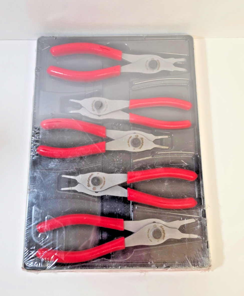*NEW* Snap-On SRPC105 5 Piece Convertible Snap Retaining Ring Pliers Set RED