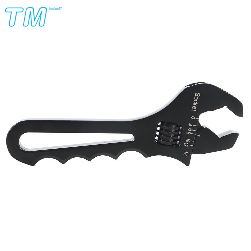 Aluminum 3AN 4AN-16AN Adjustable Wrench Tool Spanner For Hose End Fitting Black