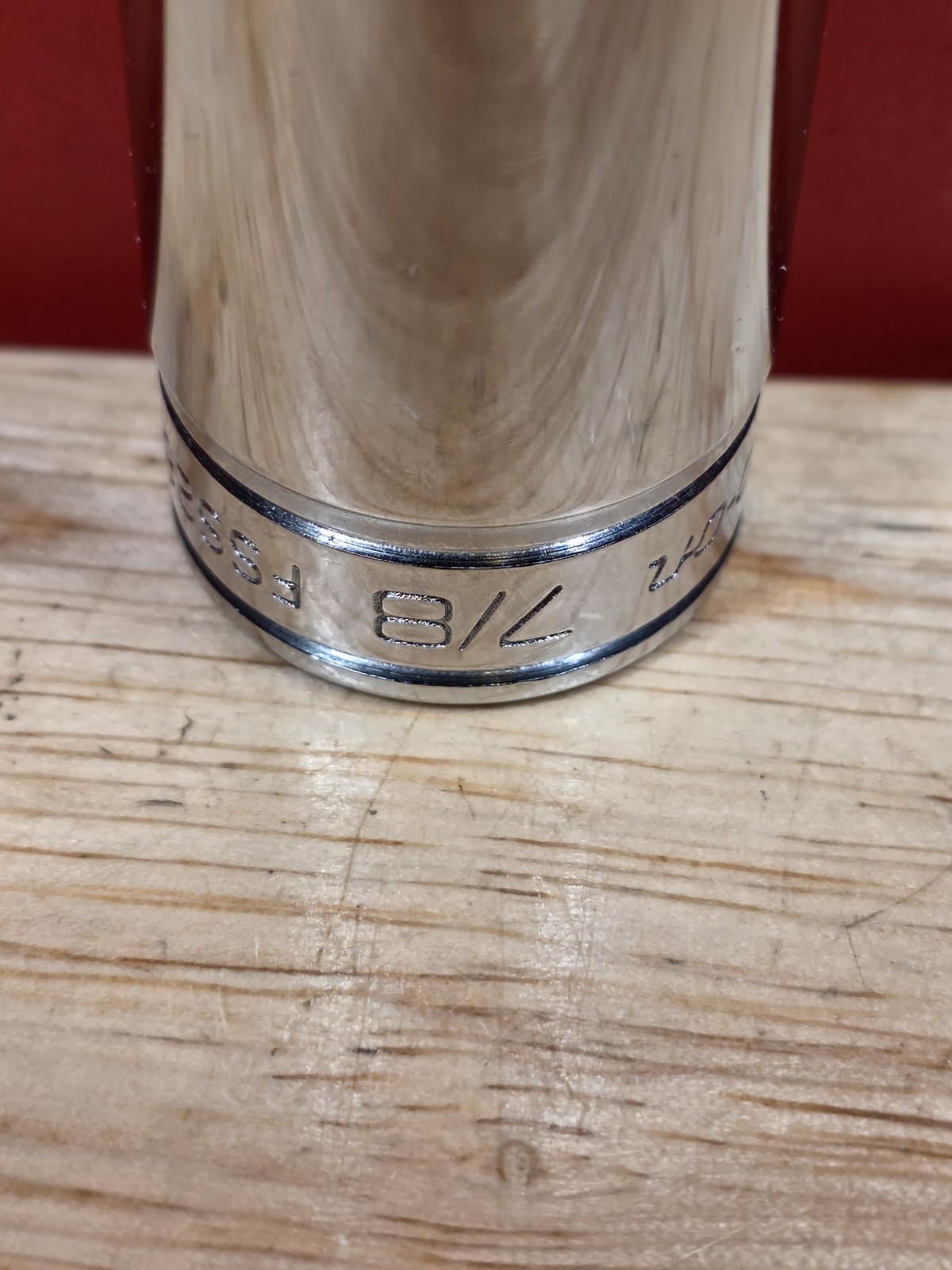 Snap-on Tools FSS281 7/8″ SAE 3/8″ Drive 6-Point Semi-Deep Chrome Socket USA