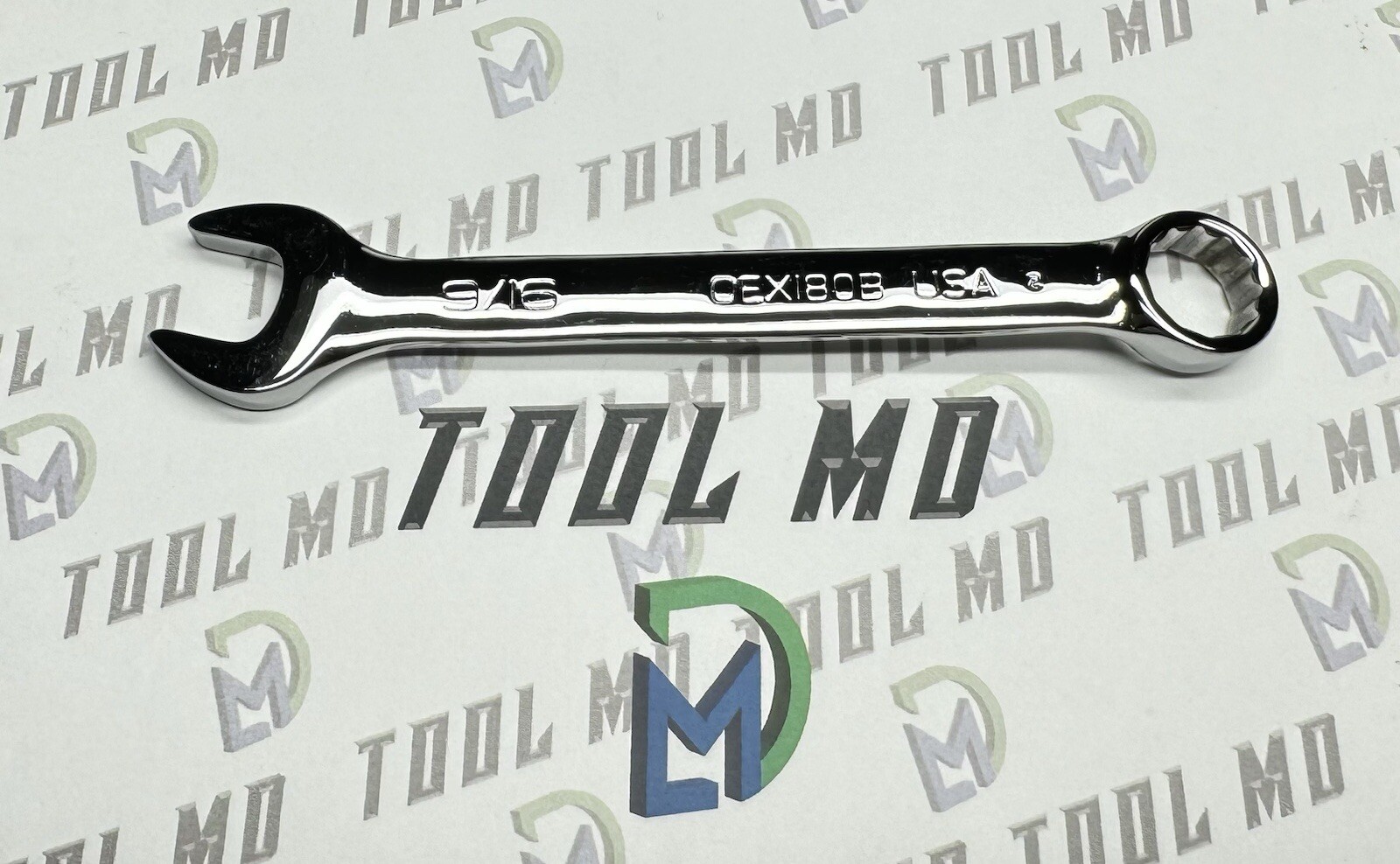 Snap-on Tools USA NEW 9/16″ SAE 12pt SHORT Chrome Combination Wrench OEX180B