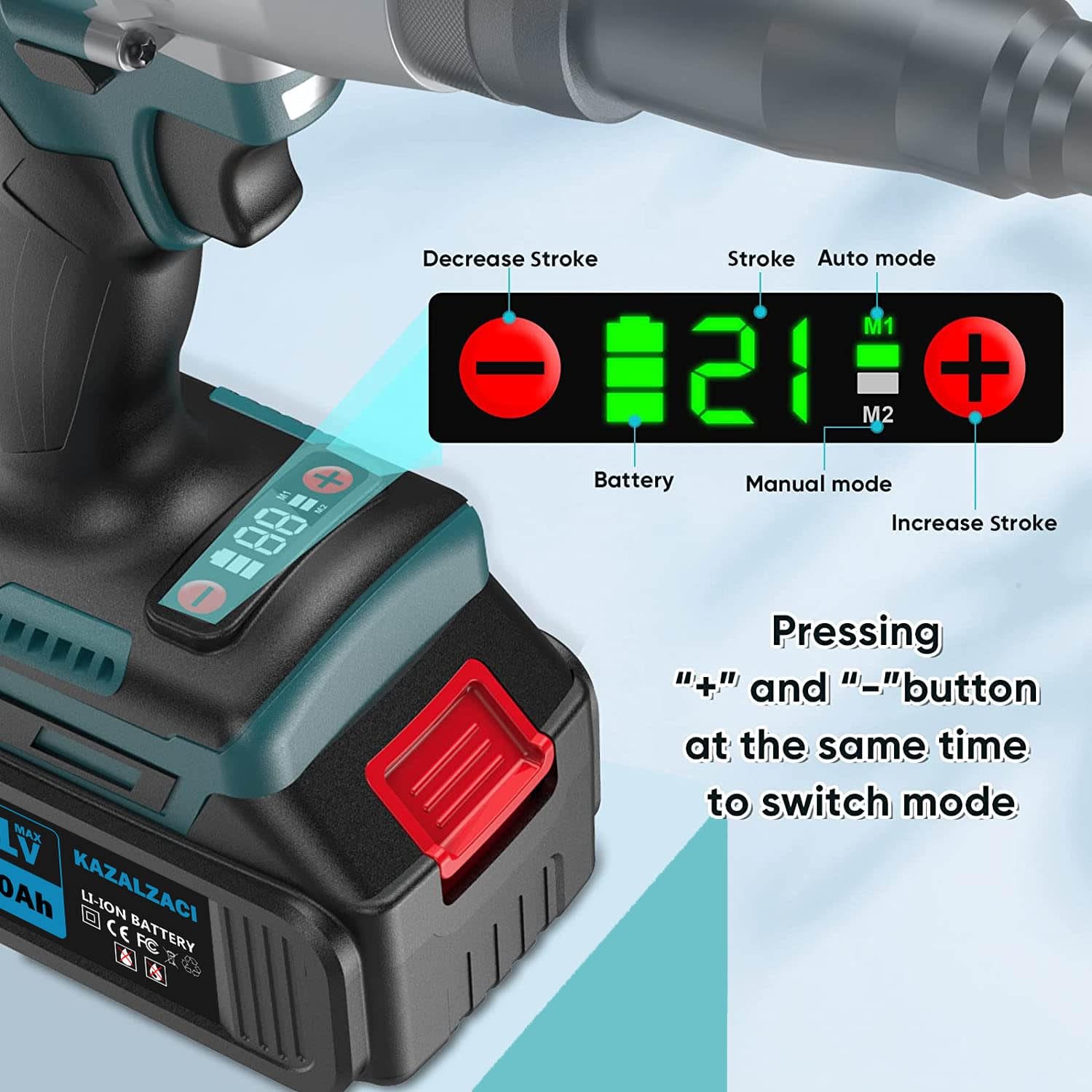2-IN-1 Cordless Rivet/Rivet Nut Tool Electric Rivet Gun For Nuts(10/24″,…