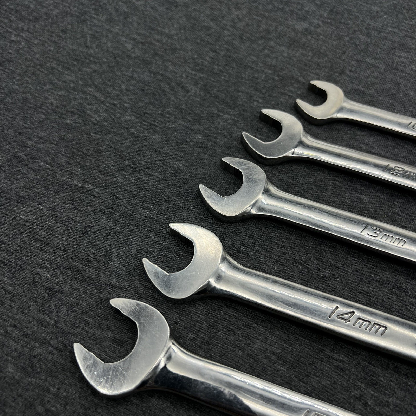 Snap-On 5pc Metric Flank Drive Long Wrench Set 12 Point SOEXLM 10mm-15mm USA