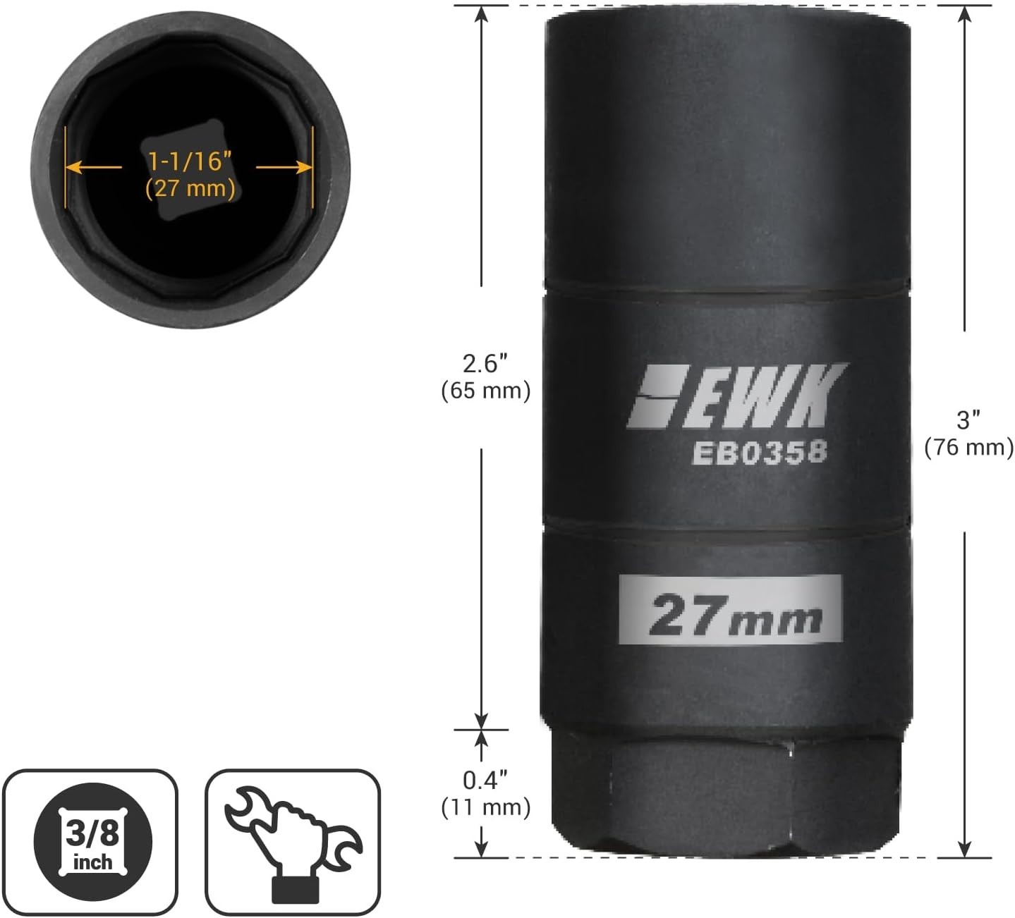 Precision Designed Oil Pressure Socket for GM, Chrysler & Chevy Maintenance