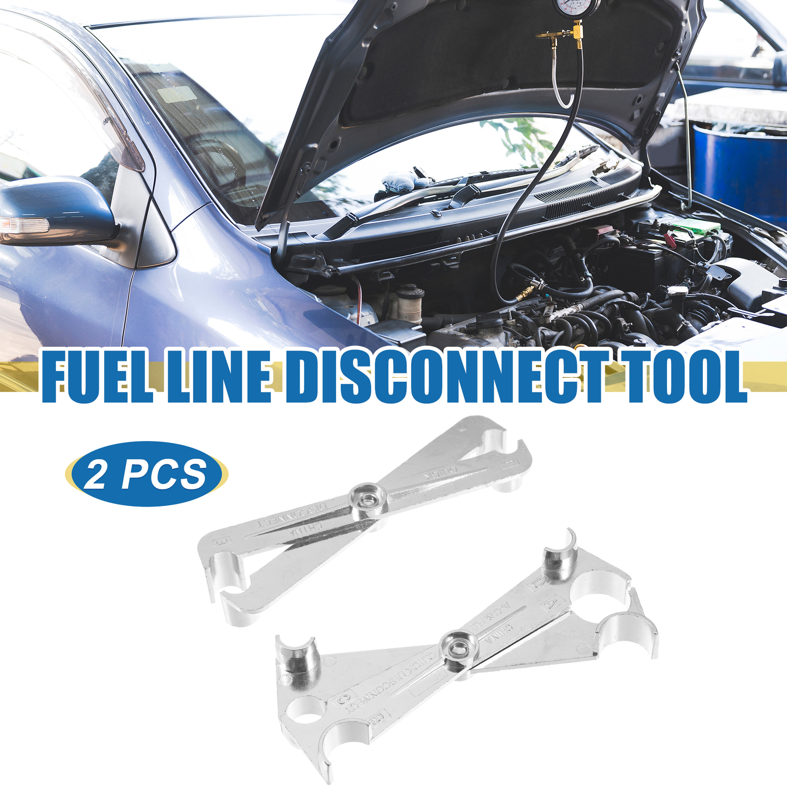 Fuel Line Disconnect Tool Kit 3/4″ 5/8″ 1/2″ 3/8″ for GM for Ford (Pack of 2)