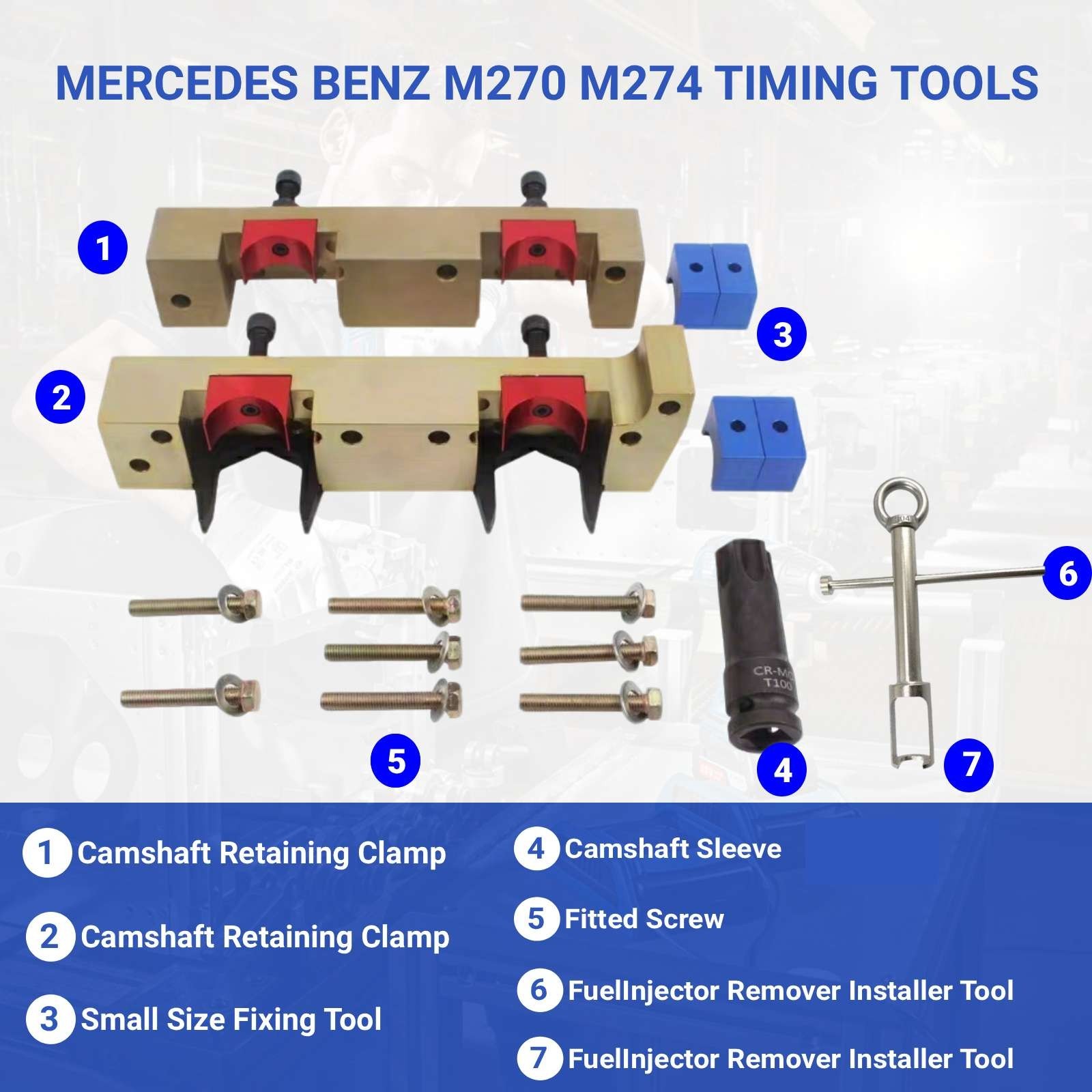 Upgraded Engine Camshaft Timing Tool Kit for Mercedes Benz M133 M264 M270 M274