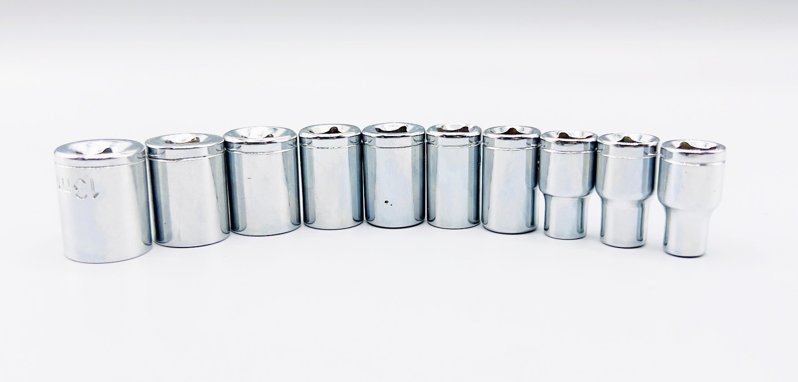 10-Piece Metric, 6-pt, 1/4-in Drive, Mini Shallow Socket Set, 4mm-13mm