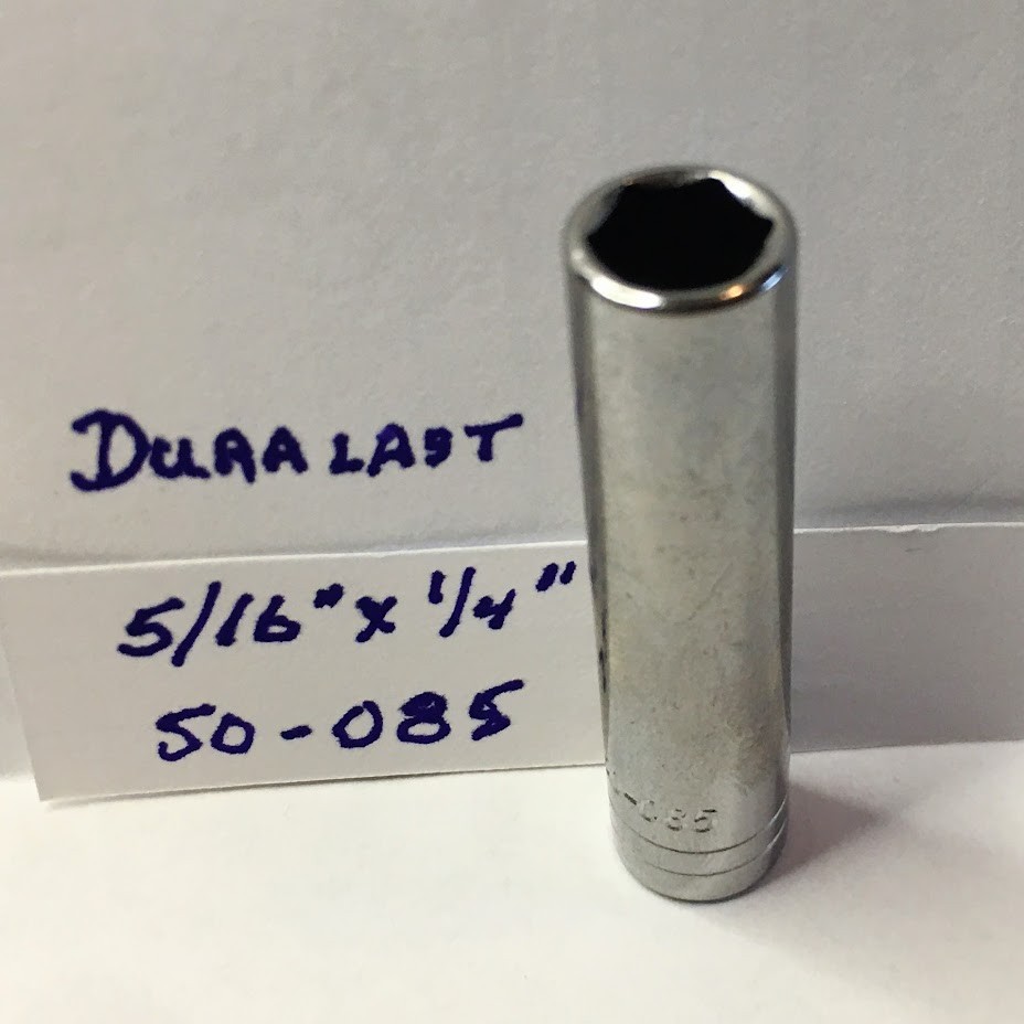 Duralast 5/16″ x 1/4″ Dr Standard Deep Socket -50-085- 6 Pt – Free USA Ship