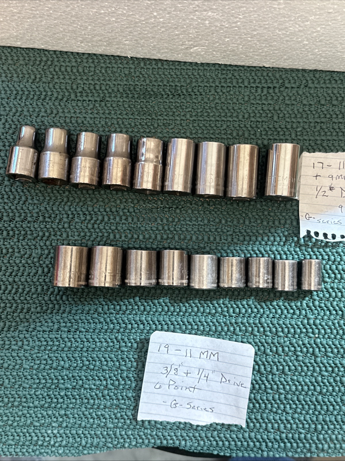 Lot Of 18 Craftsman Metric Sockets In Great Shape USA See Pictures 2 Sets