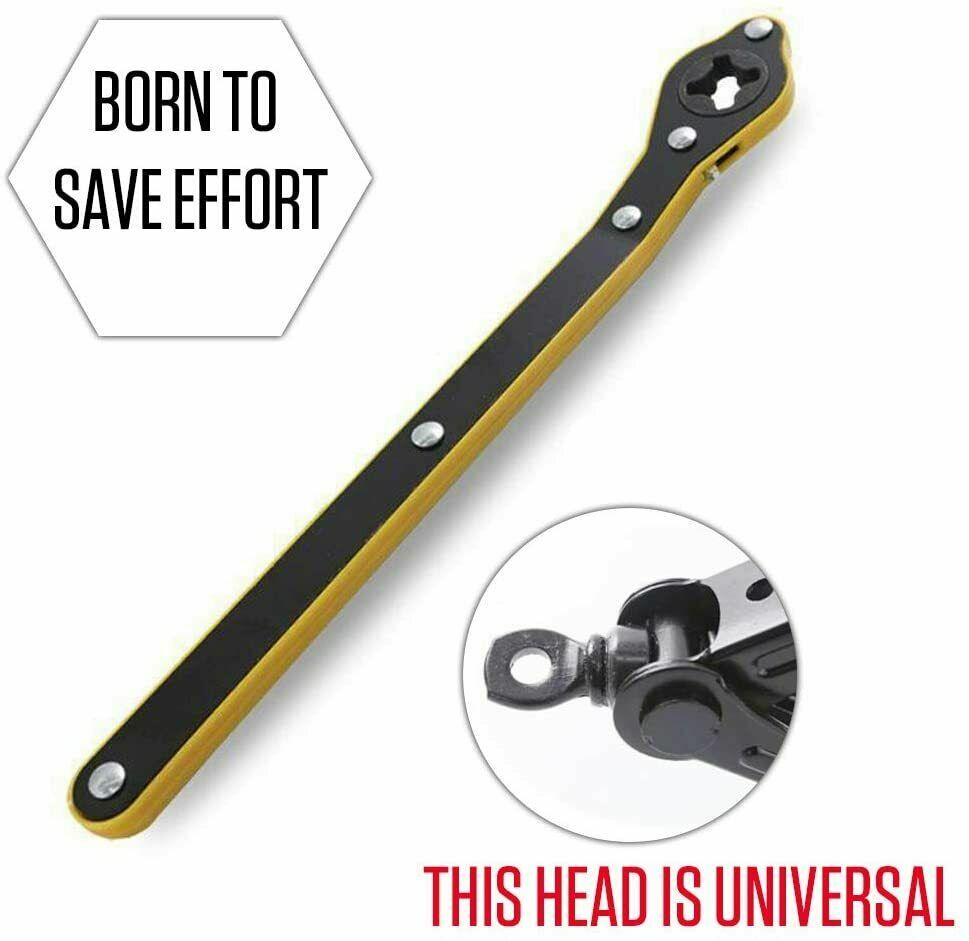 Handle Labor Saving Wrench Car Scissor Jack Ratchet Wrench Tire Wheel Lug Wrench