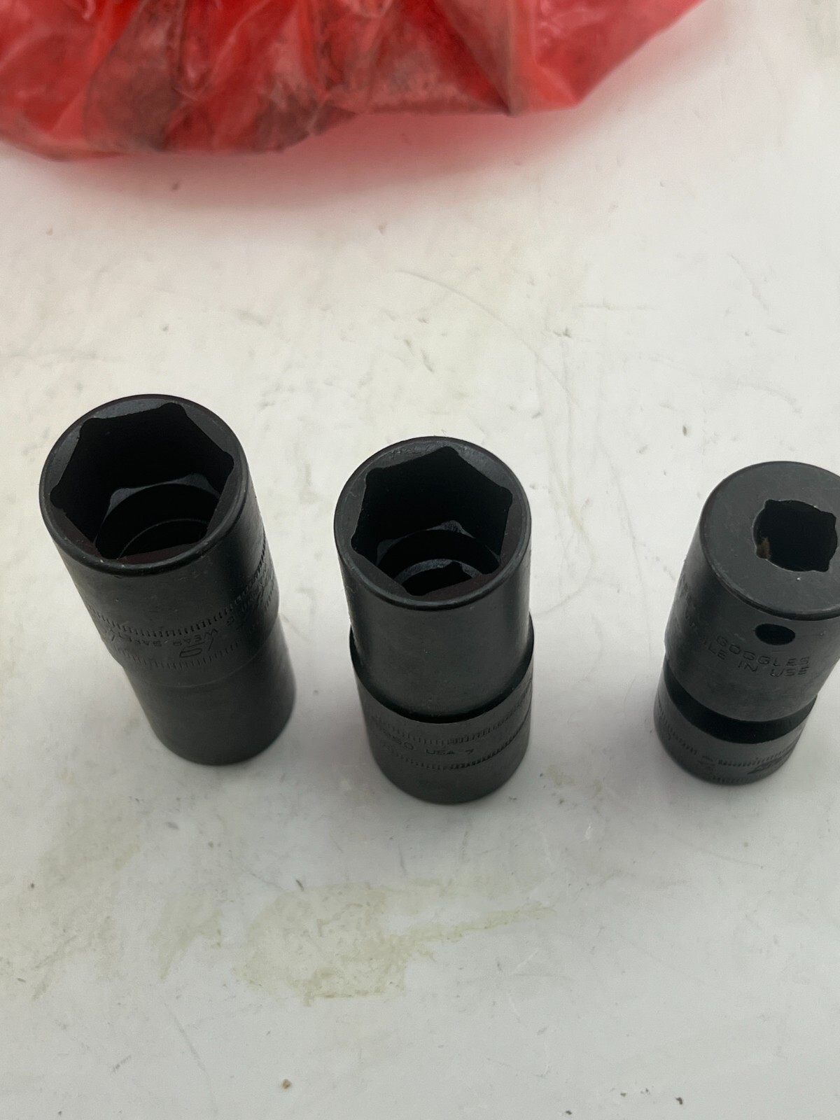 Pack Of 3 Blue-Point LSR1250 1/2″, Square Snap-on IPFM17C 3/8″ Drive 17mm Metric