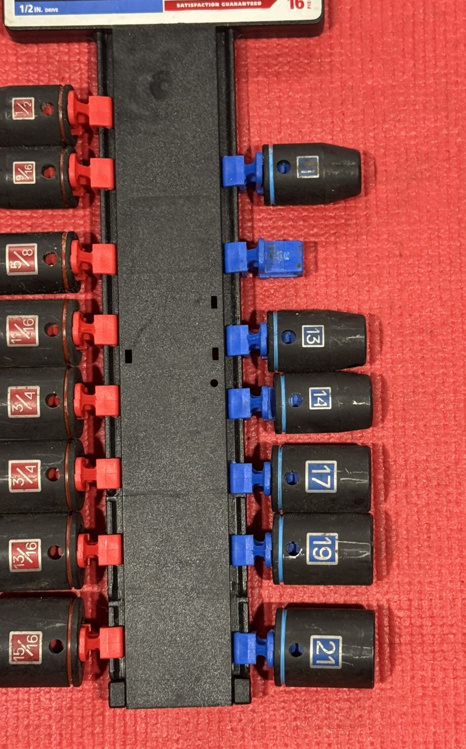 Jobsmart 1360323, 14PC 1/2″ Drive SAE & Metric Shallow Impact Socket Set