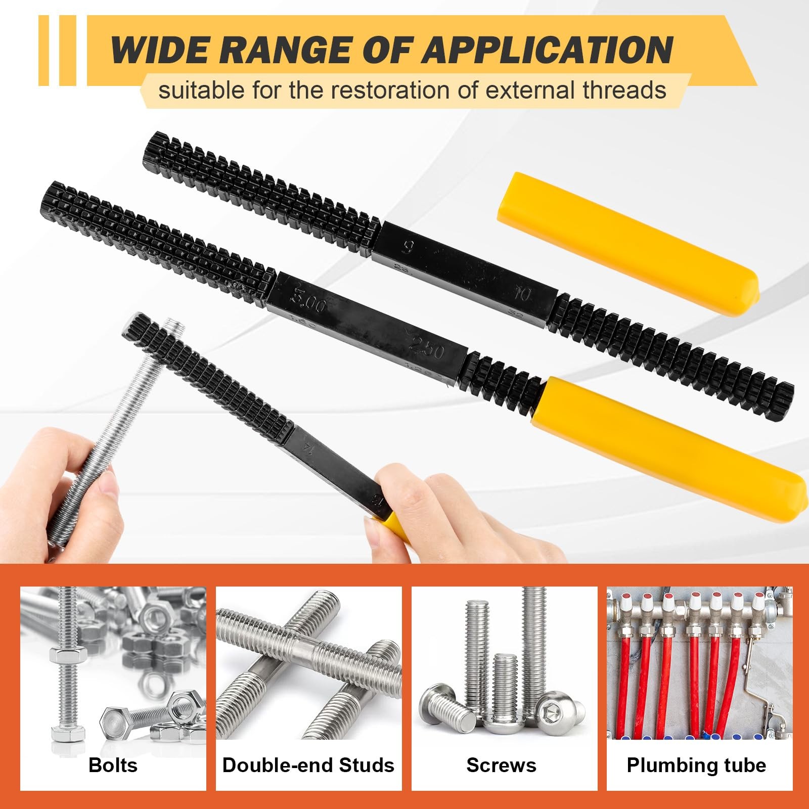 Juego Limas Restauradoras Rosca Thread Repair File Set SAE Metric Pitch Kit 3PCS