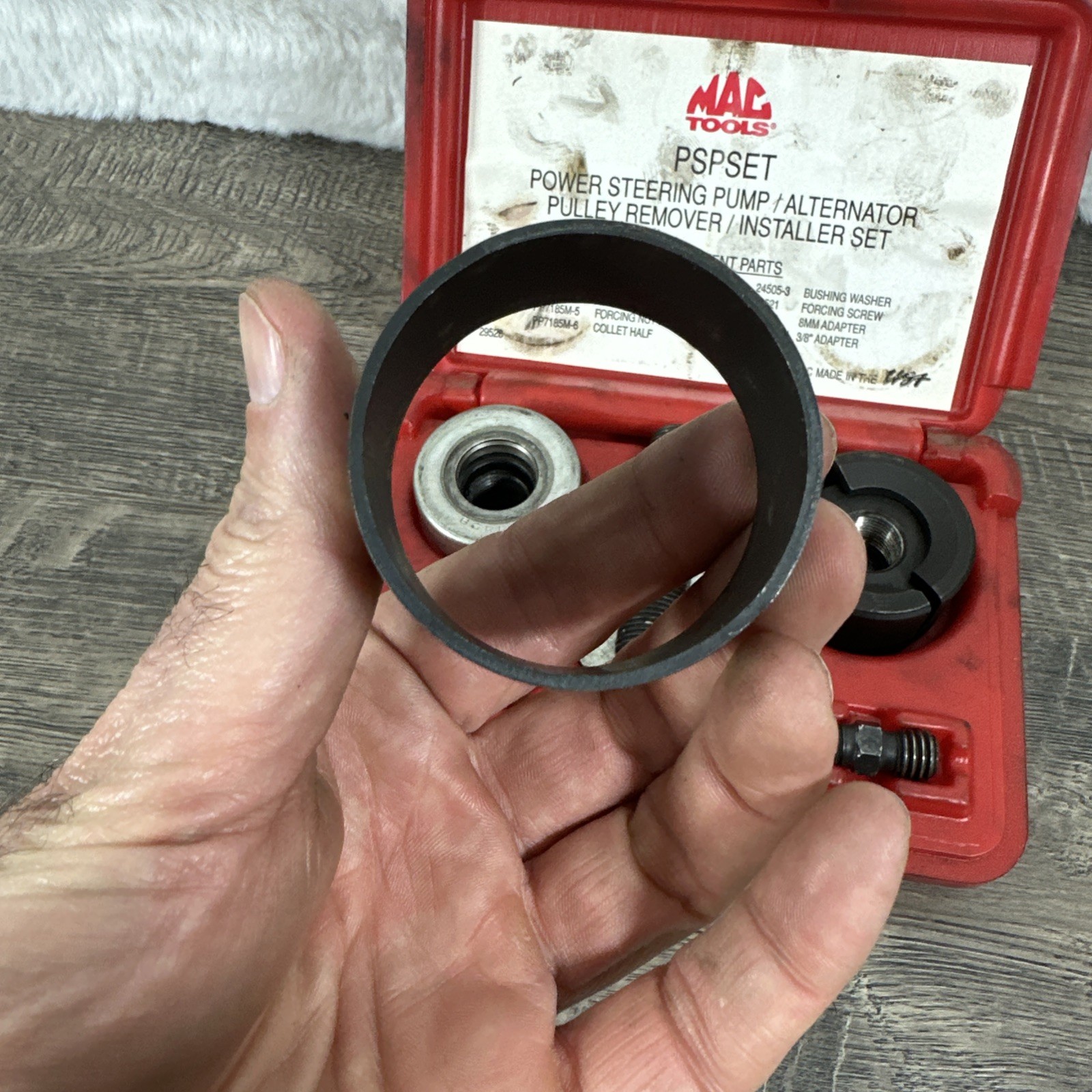 Mac Tools PSPSET 29526 Power Steering Pulley Tool Kit Complete USA Good