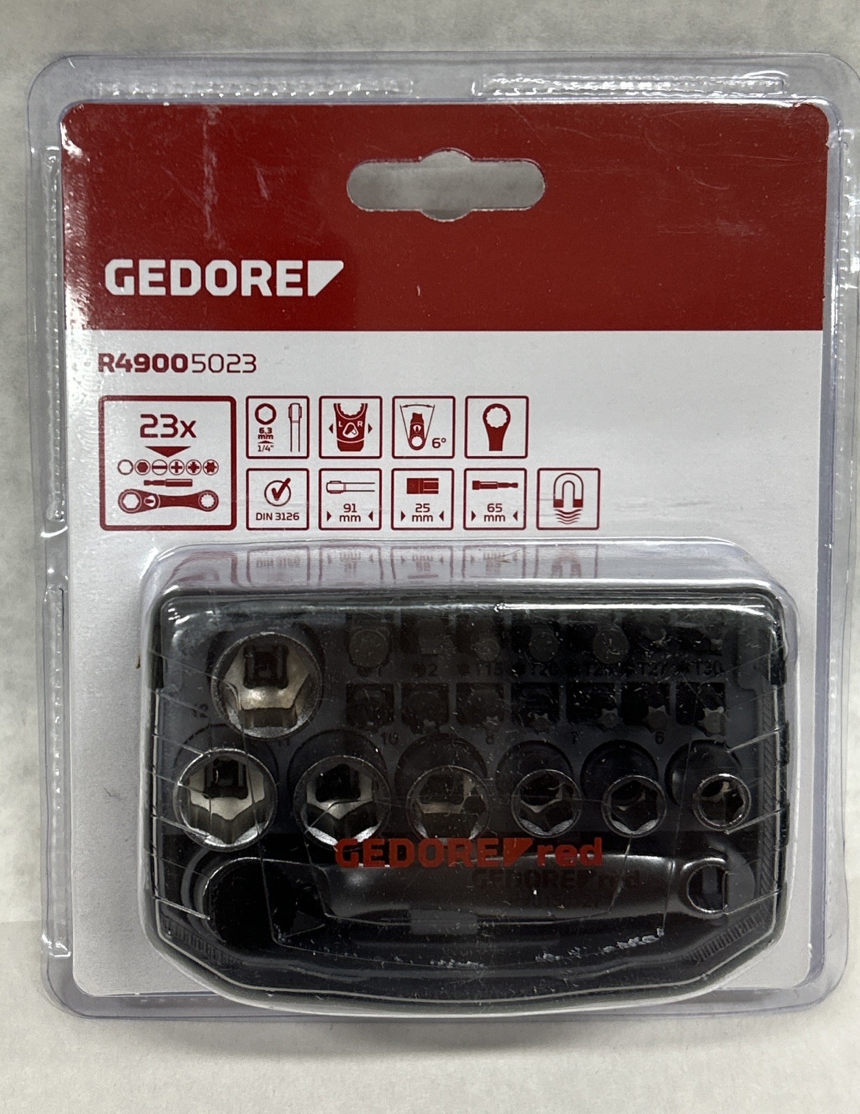 Gedore Red 1/4″ Socket & Screwdriver Set 23pc R49005023
