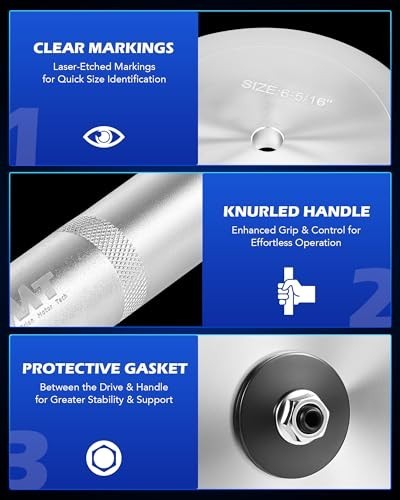 Heavy Duty Truck Hub Seal Installer Kit, 9pcs Seal Drivers for Class 7 8 Trucks