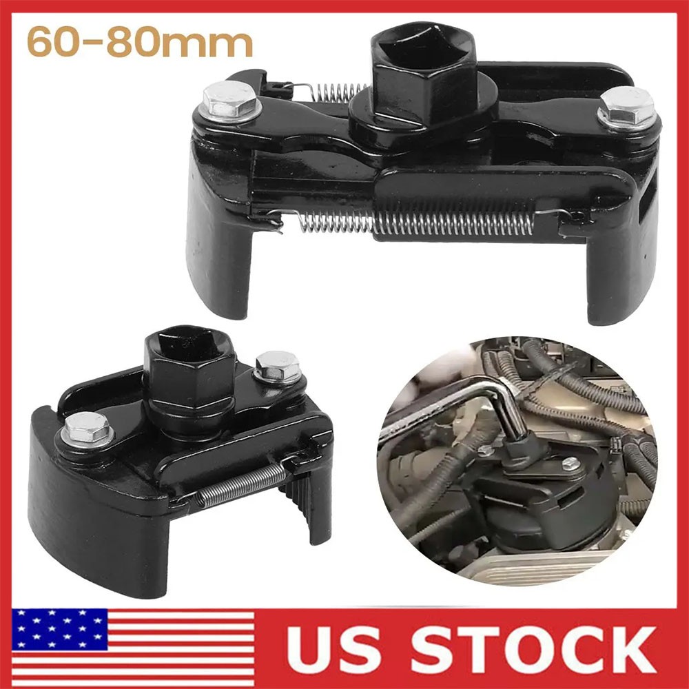 Universal Adjustable Oil Filter Wrench Set for 60mm-80mm Removal Tool Cap 1/2″