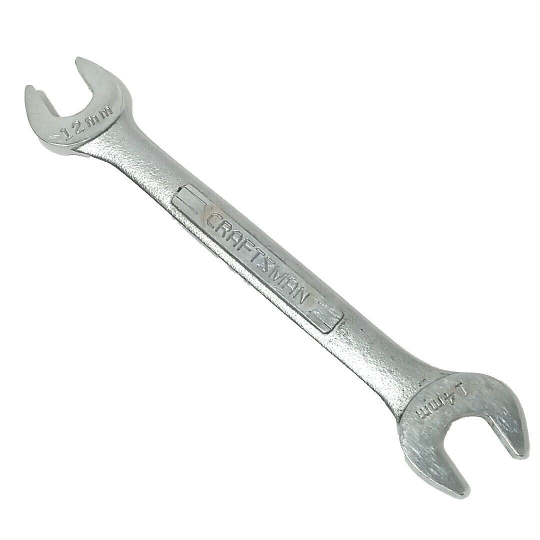 Vtg Craftsman VV Series Double Open End Wrench 44506 Metric 12mm 14mm USA Made