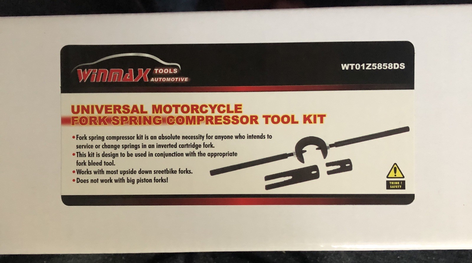 Winmax Universal Motorcycle Fork Spring Compressor Tool Kit NEW!!