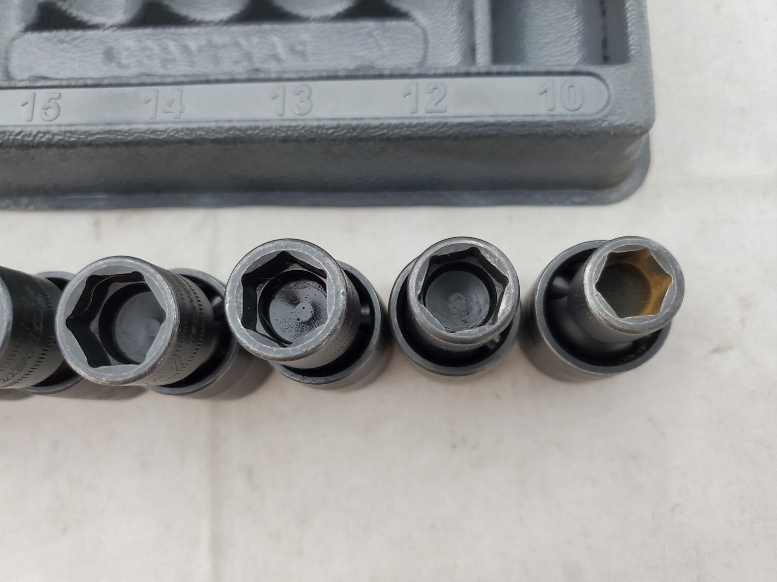 Snap On 207IPFM Metric Flank Drive Shallow Impact Swivel Socket Set, 7Pc 3/8Dr