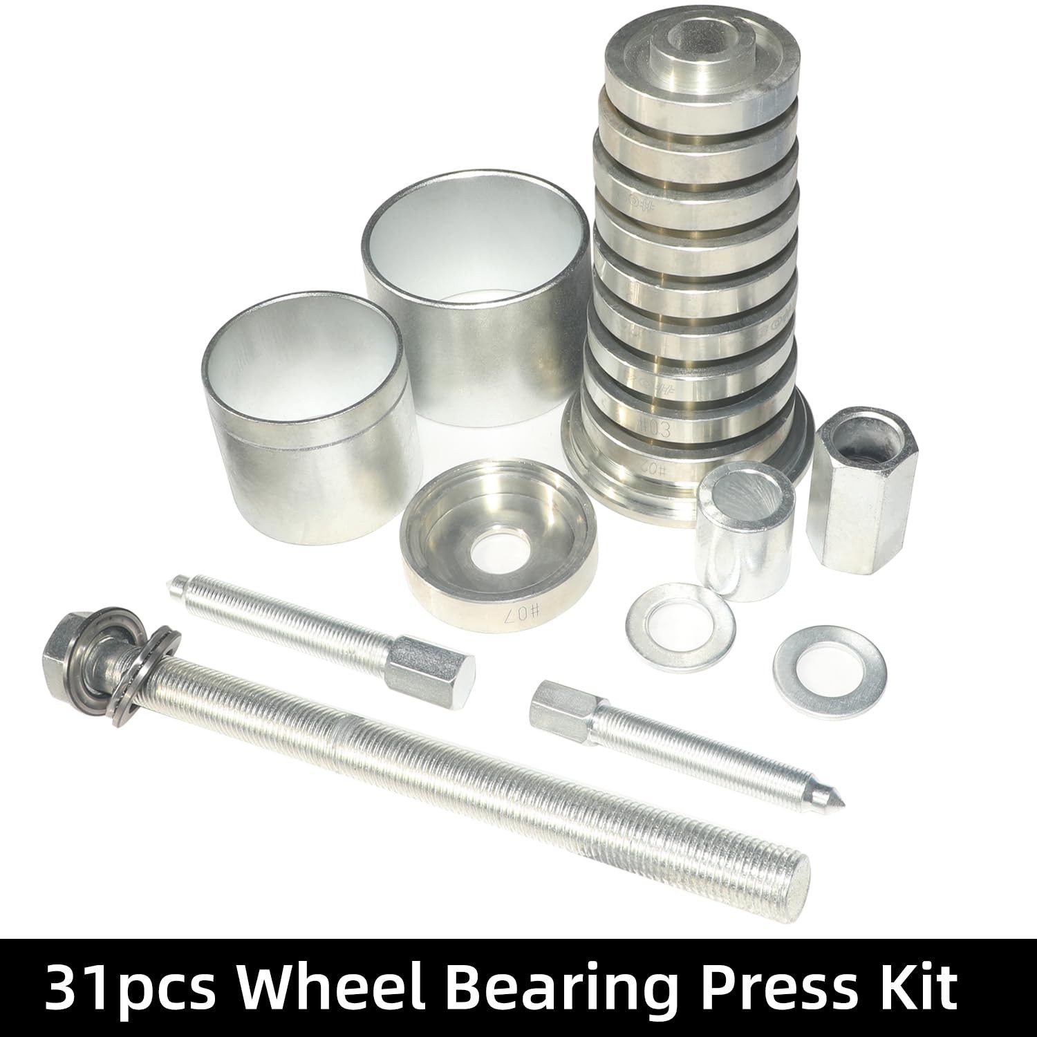 31pcs Universal Front Wheel Bearing Press Remover Installer Tool Kit for Auto