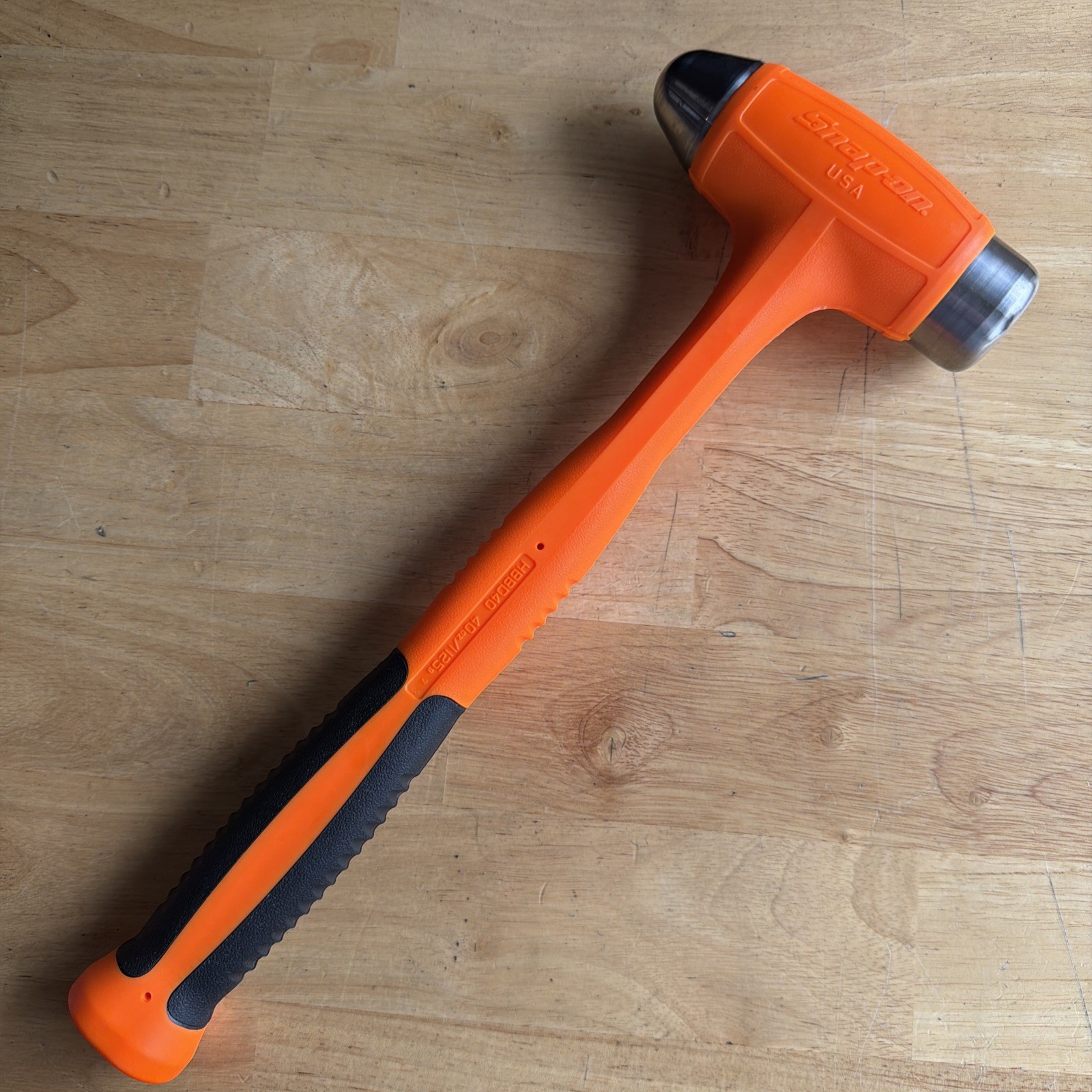 Snap On Tools 40oz Ball Peen Dead Blow Hammer Orange Soft Grip HBBD40 USA NEW