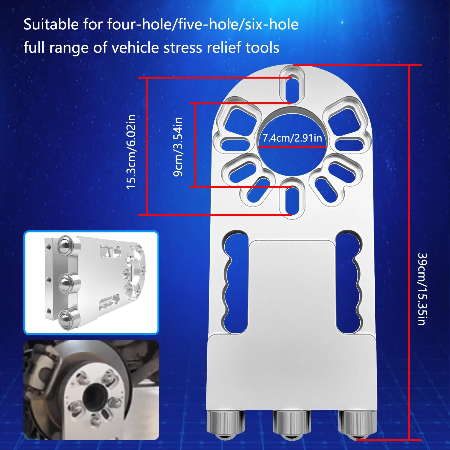 Auto Chassis Stress Relief Tool Suspension 10-Hole Bushing Adjustment Reset Tool