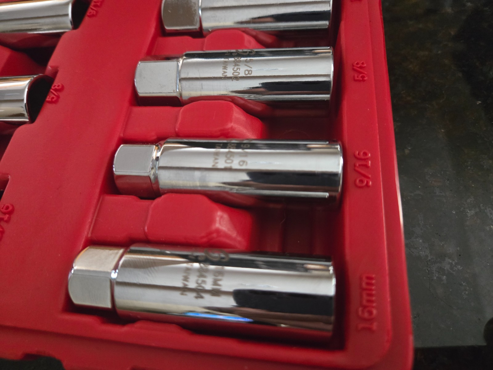 SUNEX TOOLS * 7-pc 3/8″ drive SPARK PLUG SOCKET SET #8845 * BRAND NEW