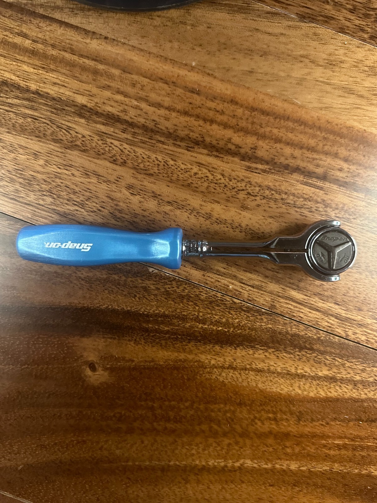 *NEW* Snap On FHCNFD72 3/8″ Dr PEARL BLUE Hard Grip 180° Round Head Ratchet