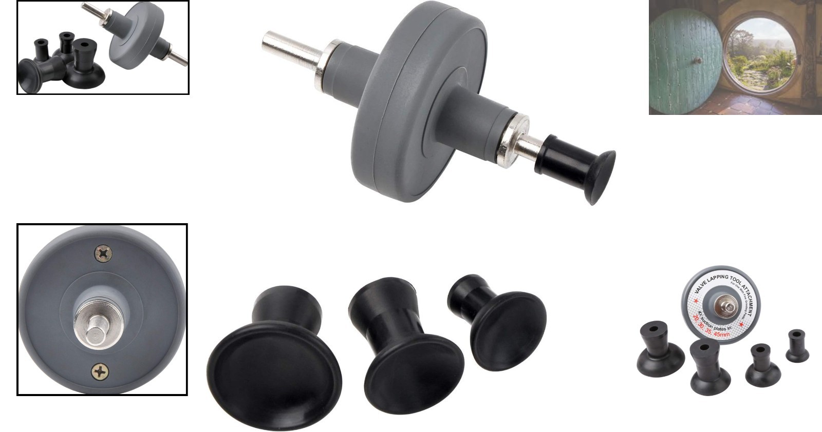 Easy-to-Use Valve Lapping Tool Attachment with Multiple Suction Sizes & High RPM
