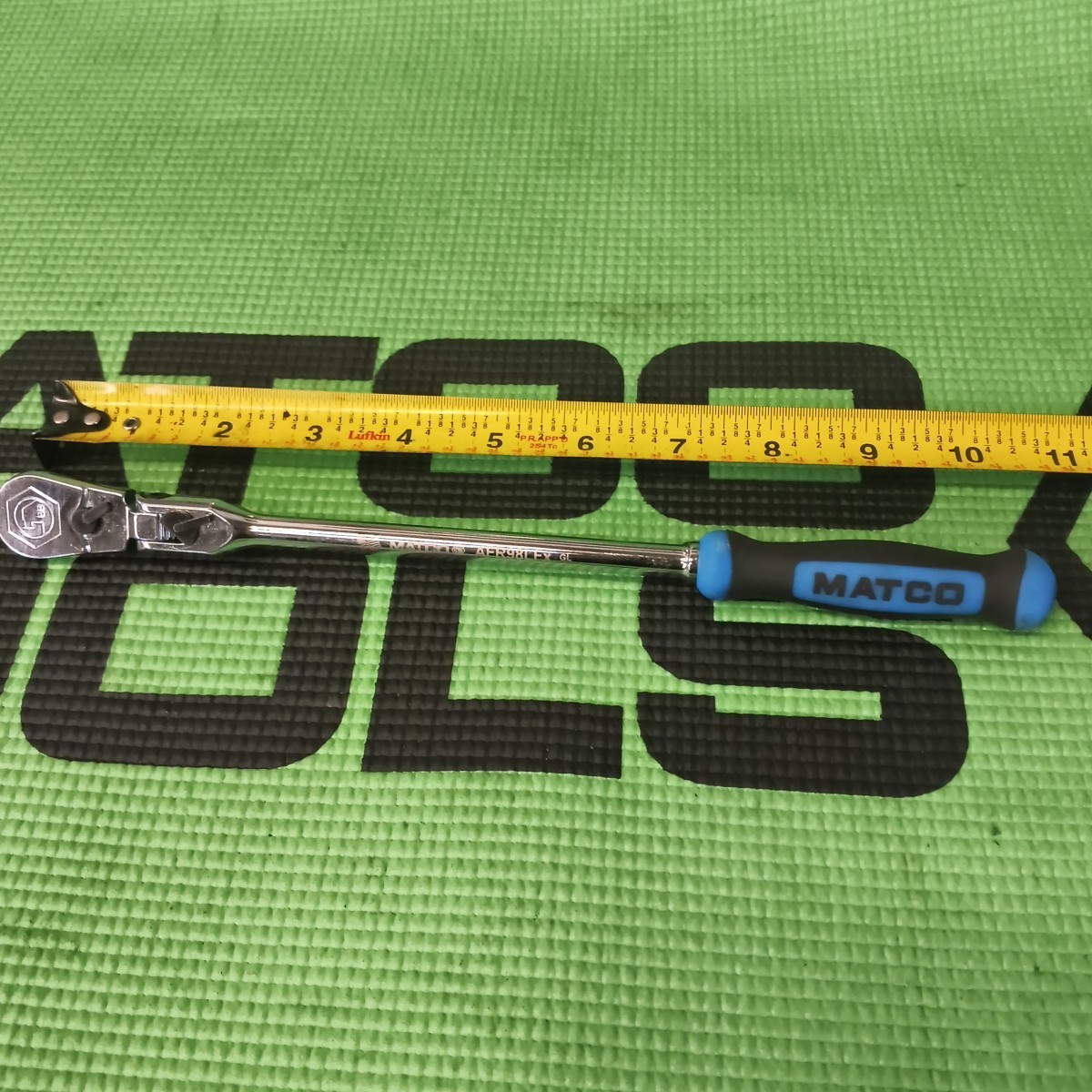 Matco Tools 1/4 Flex Head AFR98LFx Ratchet Tool Blue Handle 10.75 Inch Long