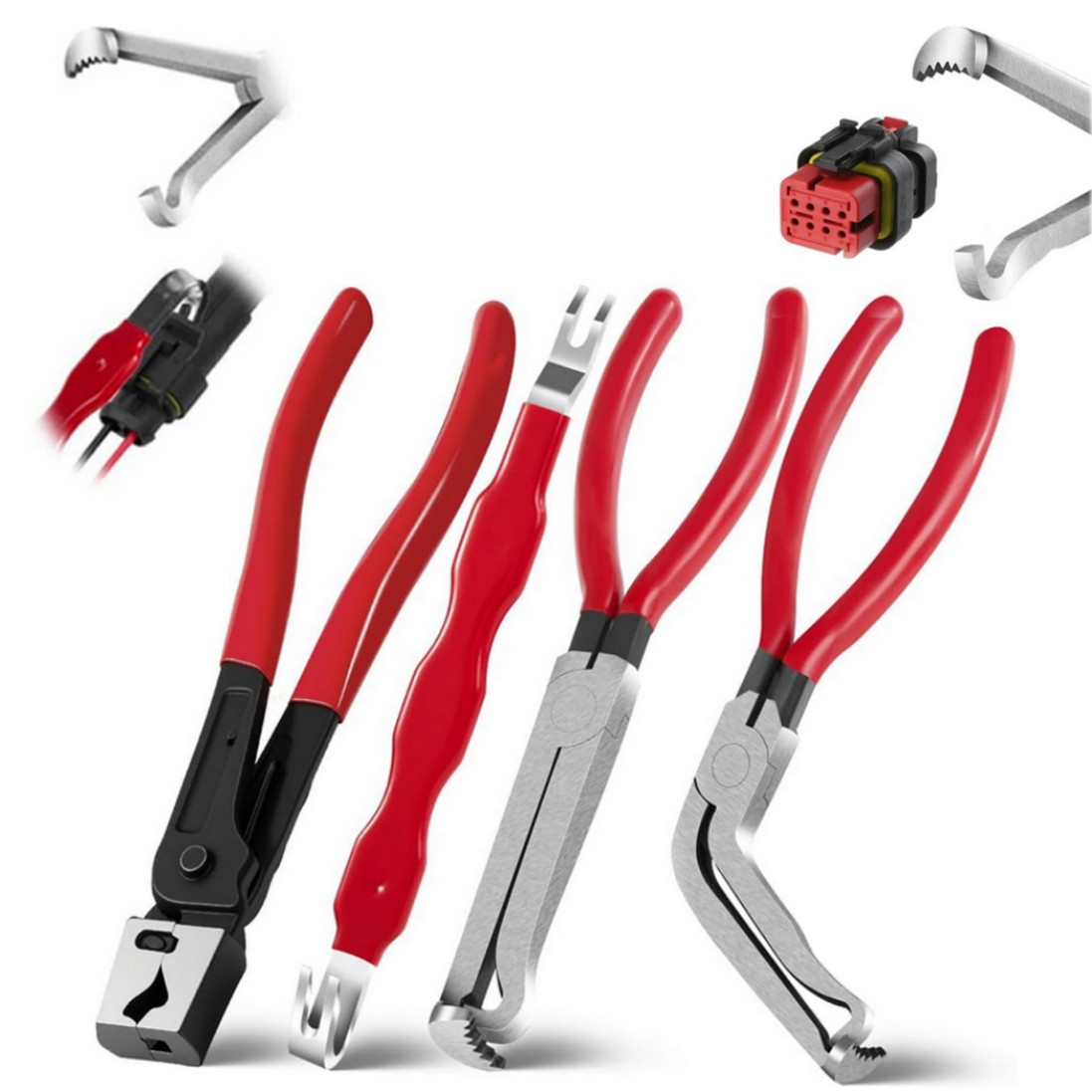 4Pc Electrical Disconnect Pliers For Car Connector Separator Automotive Tool=*-