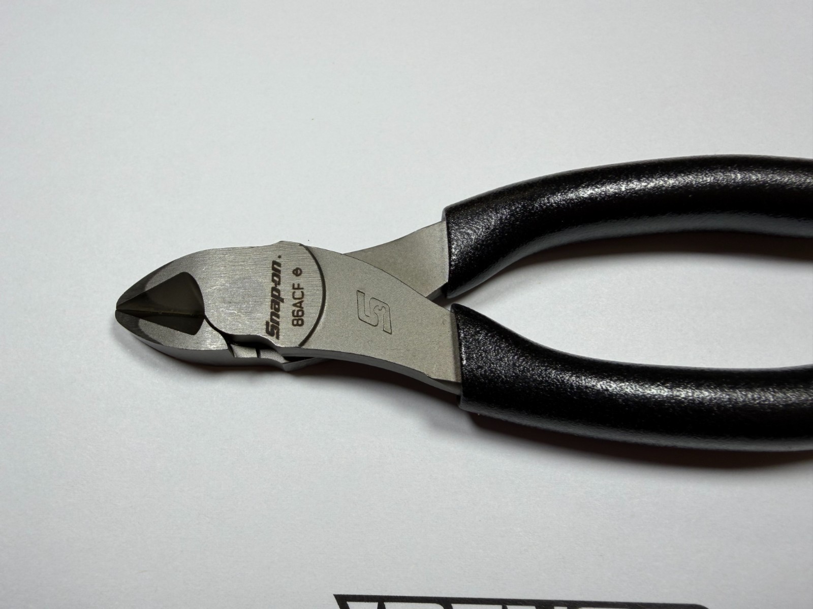 Snap-on Tools USA NEW BLACK Soft Grip 6″ Diagonal Cutter Pliers 86ACFBK